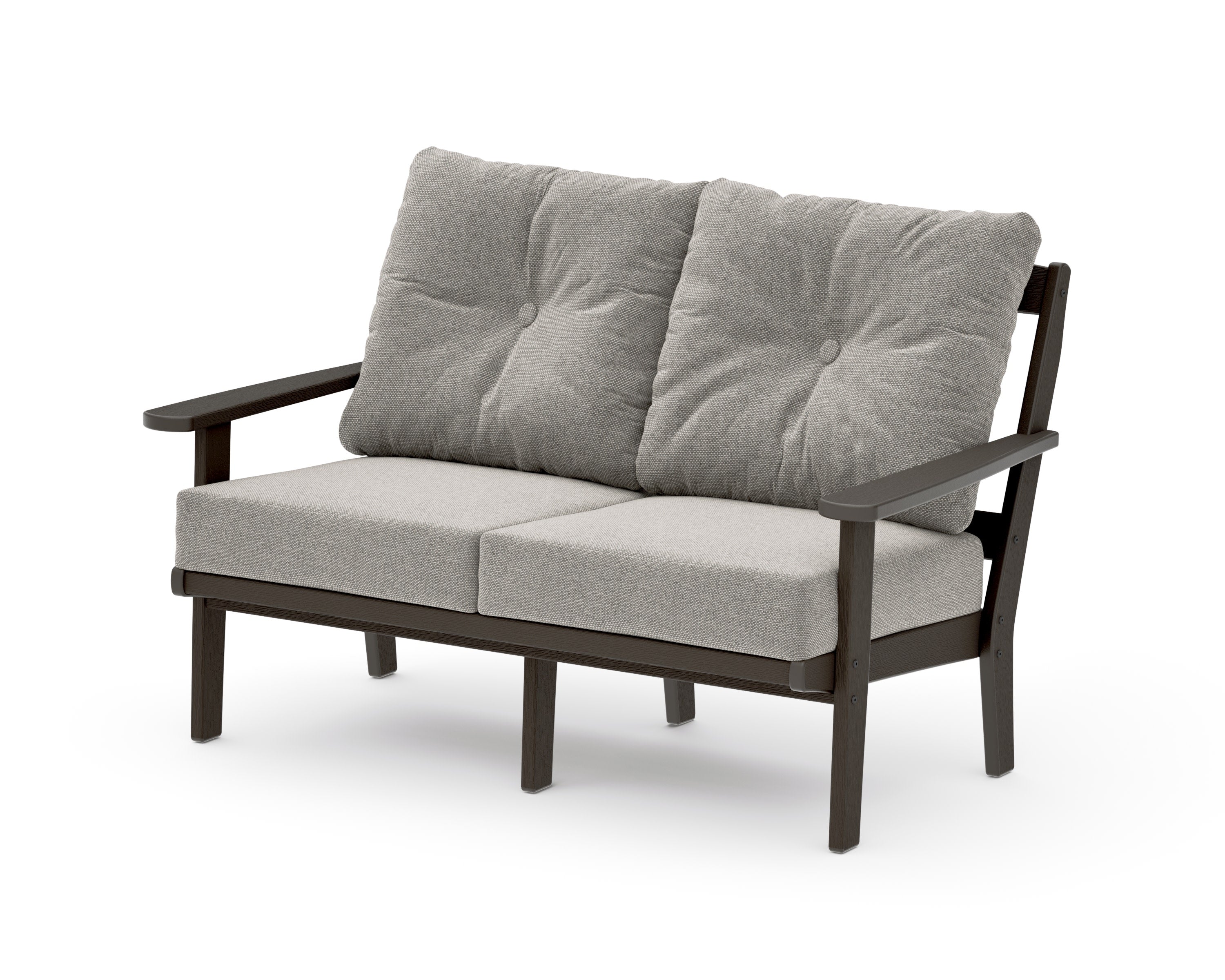 Mission Deep SeatingLoveseat in Vintage Coffee / Weathered Tweed