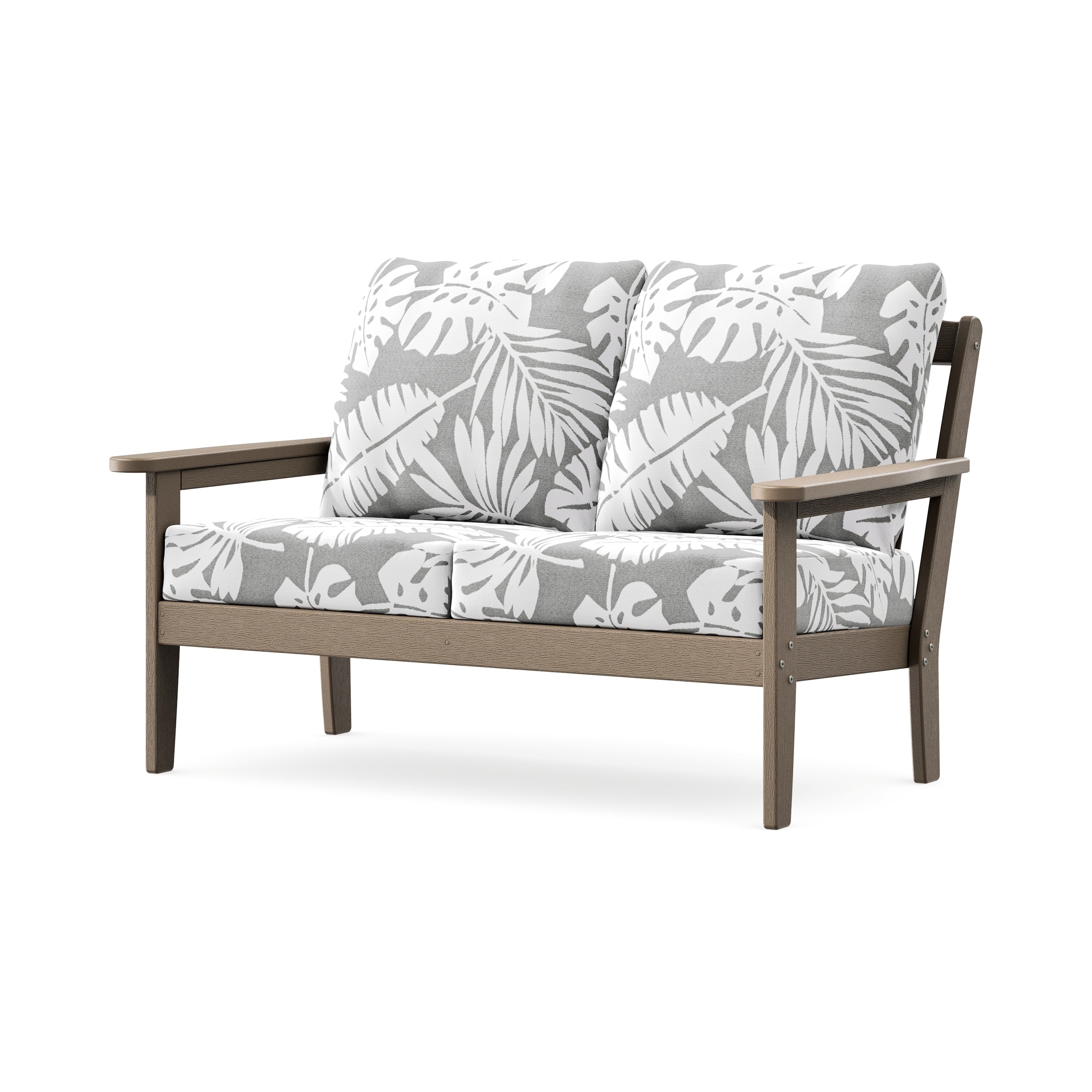 Cottage Deep Seating Loveseat in Vintage Sahara / Leaf Grey Mist