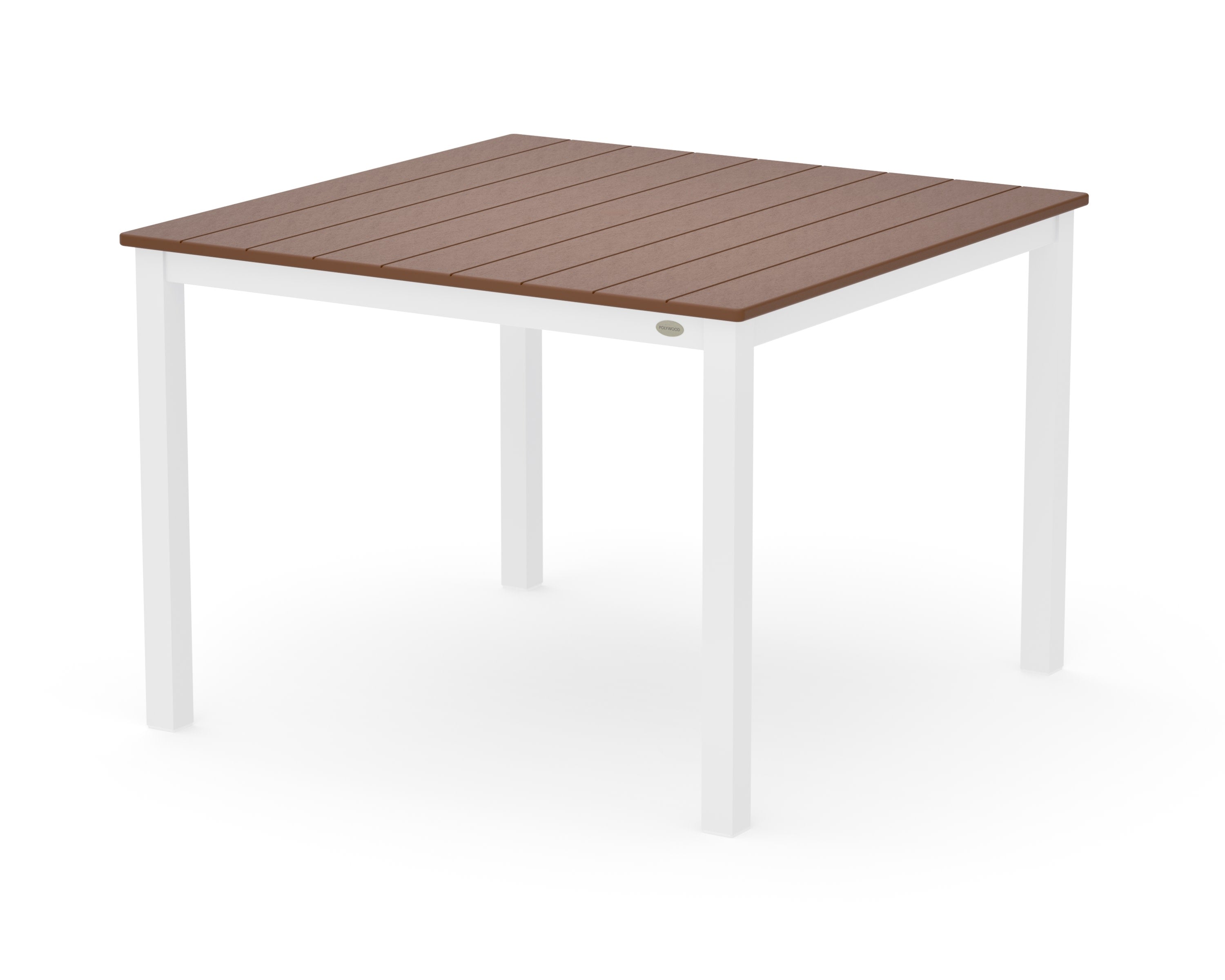 Main Street 42 x 42 Dining Table in White / Teak