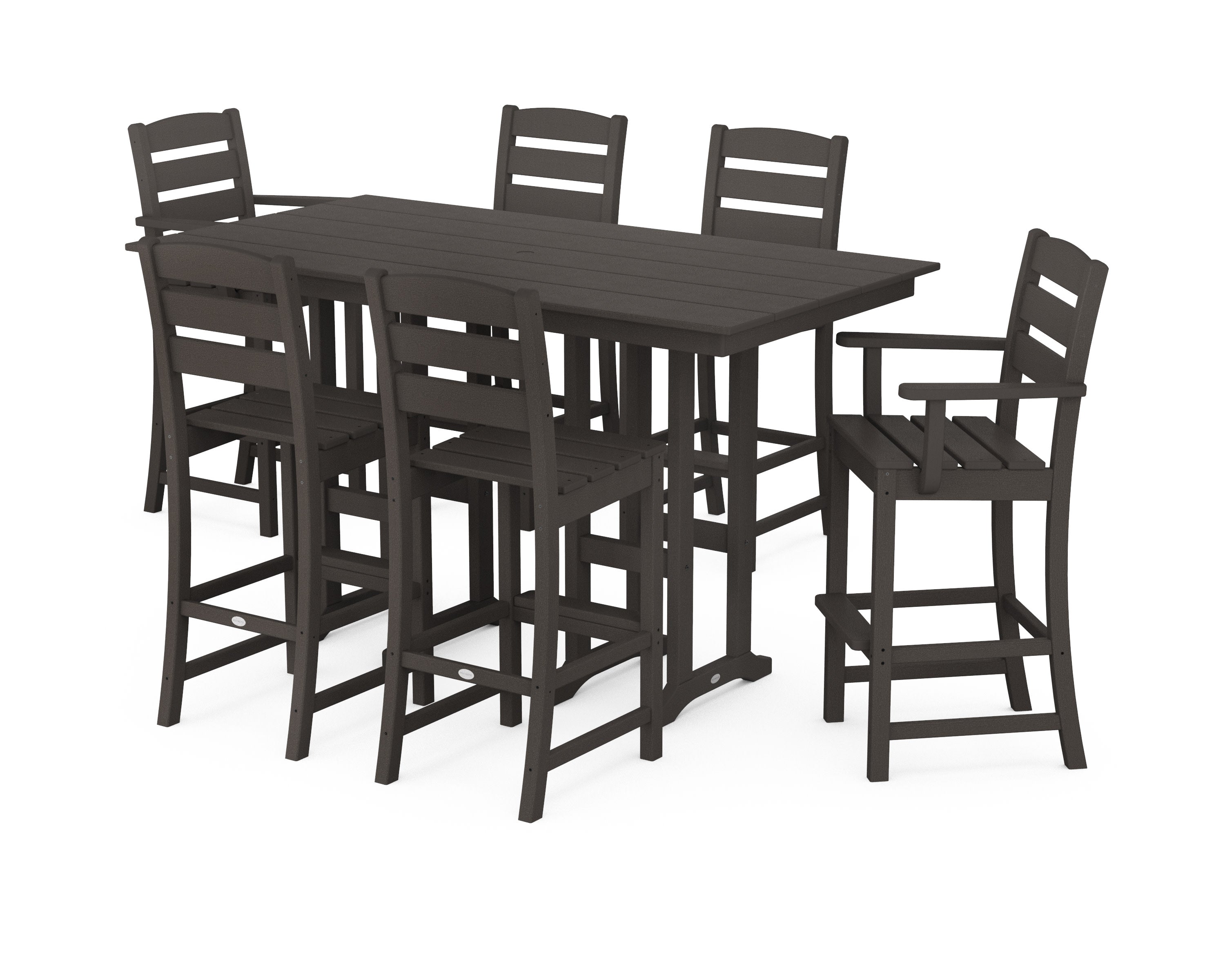 Lakeside 7-Piece Bar Set in Vintage Coffee