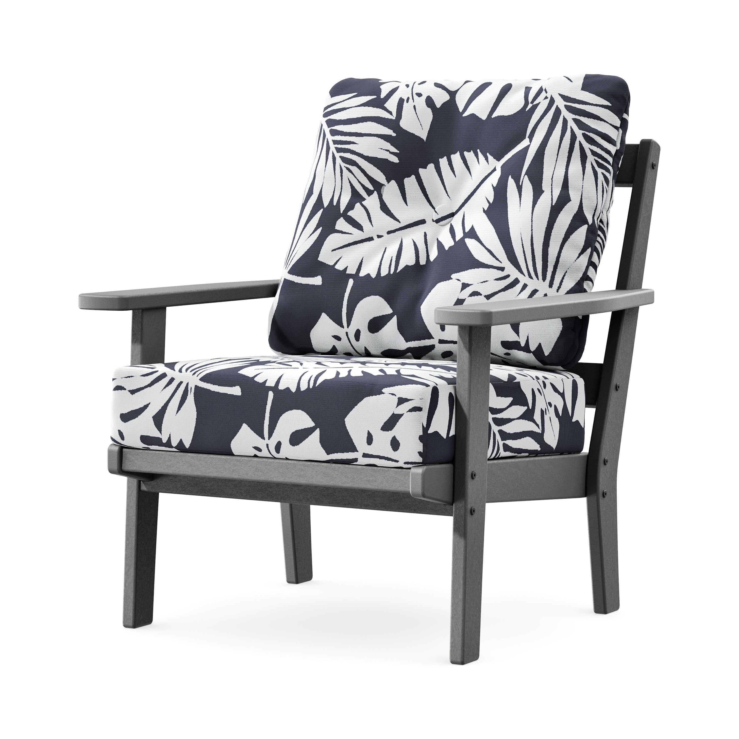 Prairie Deep Seating Chair in Slate Grey / Leaf Navy