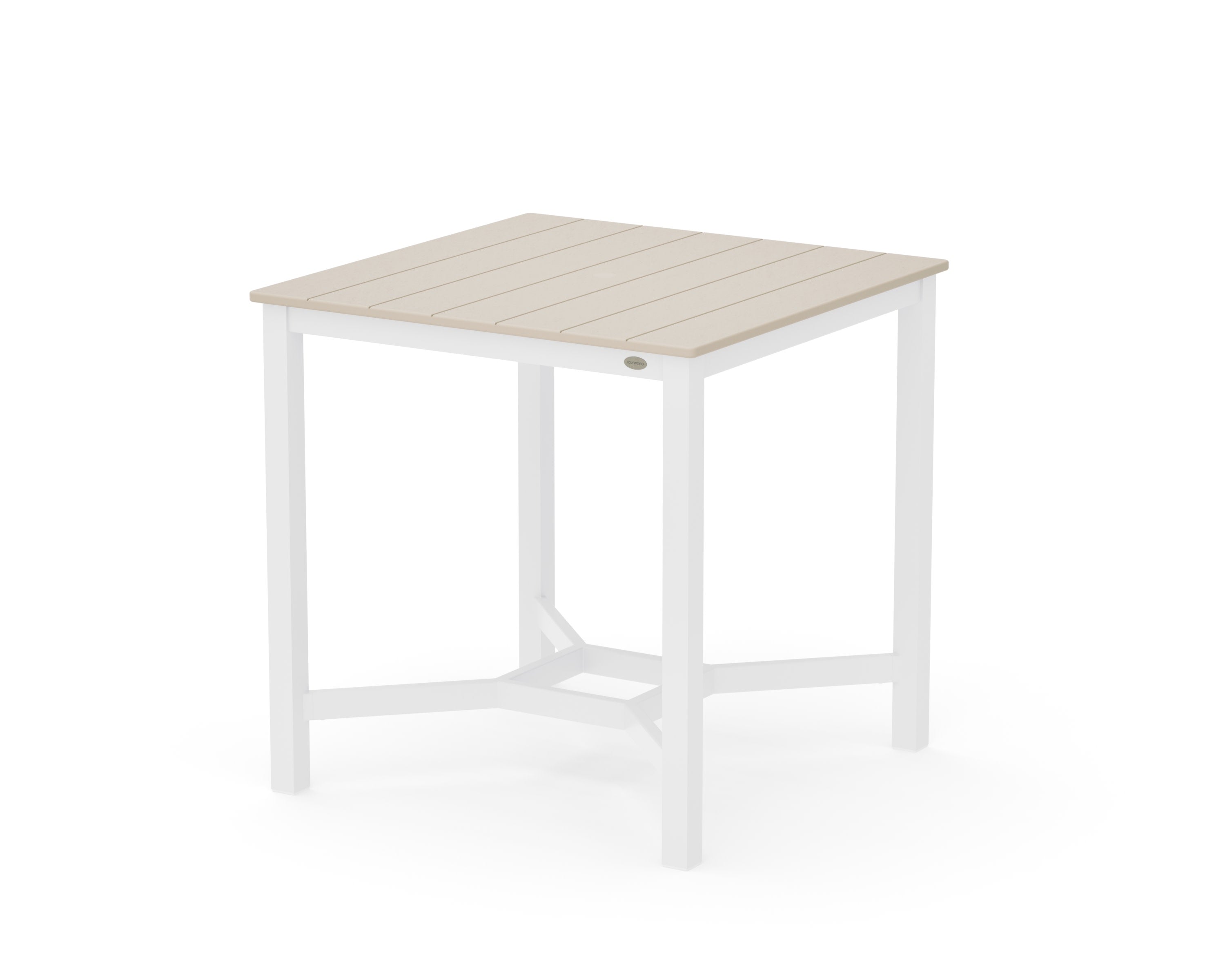 Main Street 36 x 36 Counter Table in White / Sand