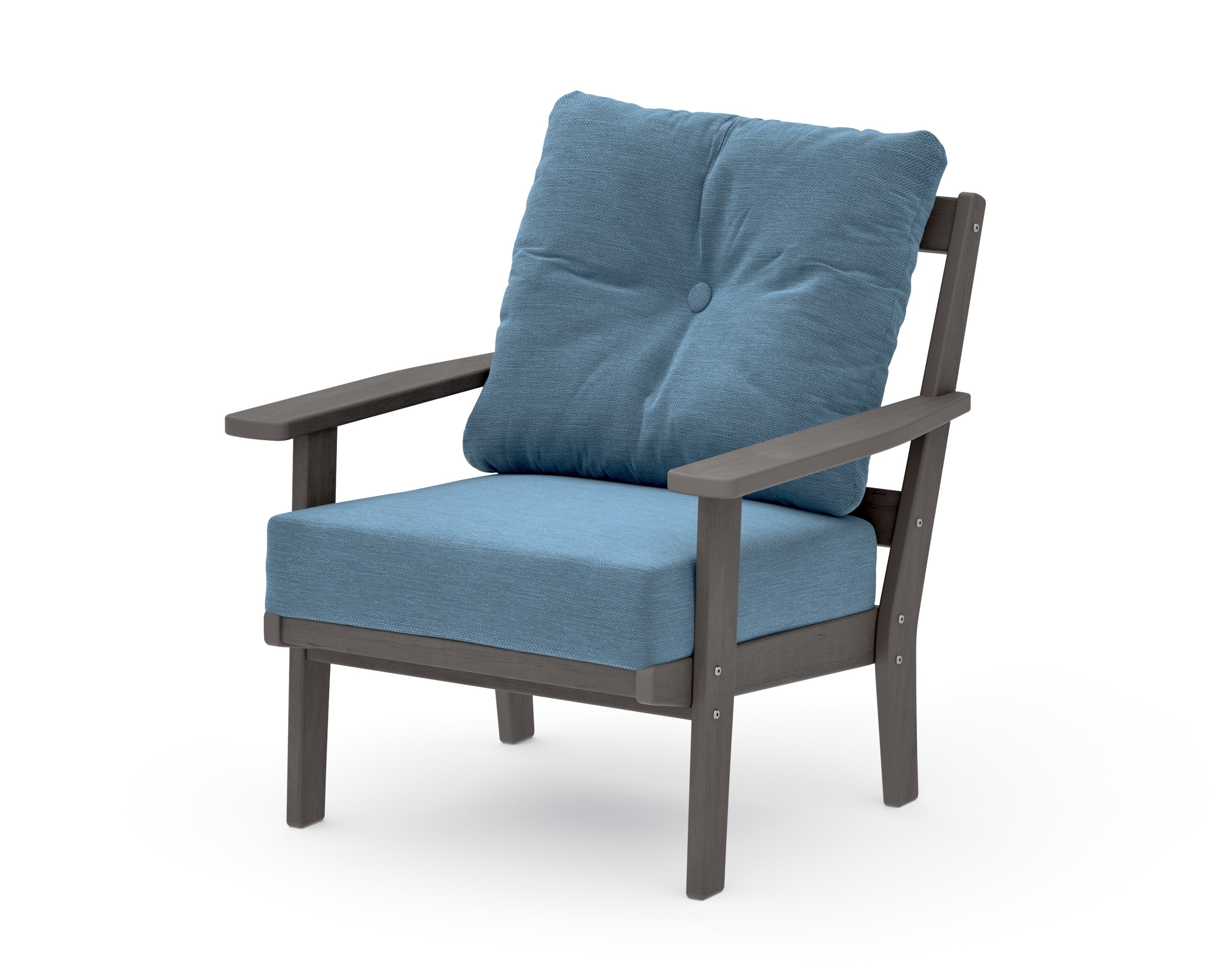 Oxford Deep Seating Chair in Driftwood / Sky Blue