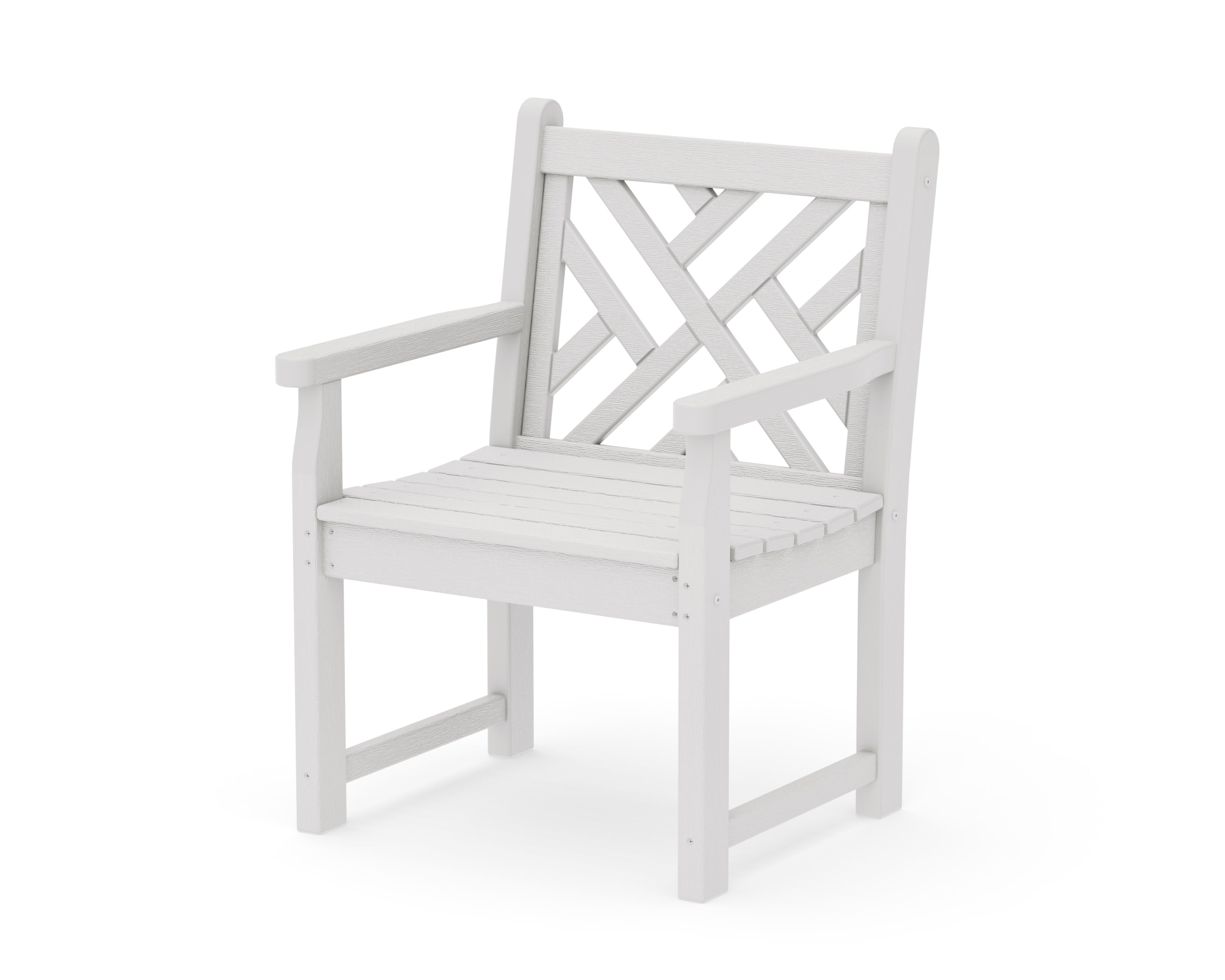 Chippendale Garden Arm Chair in Vintage White