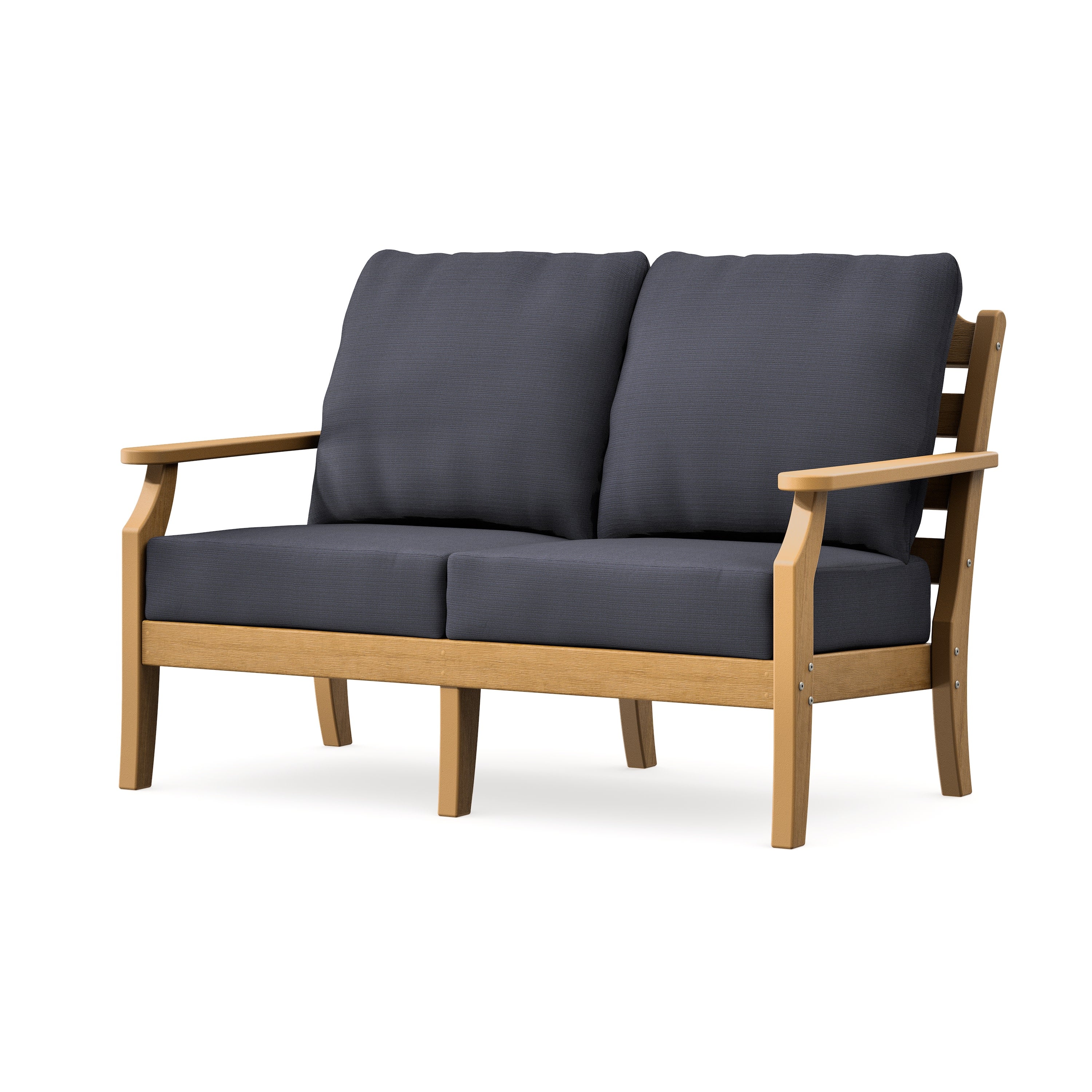 Savannah Deep Seating Loveseat in Natural / Midnight Linen