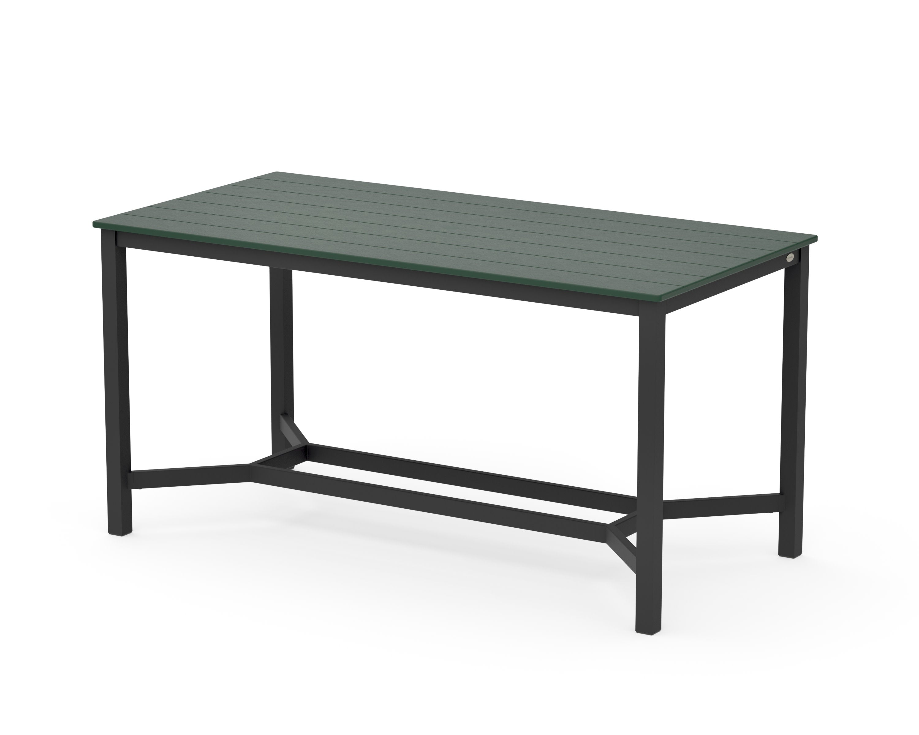 Main Street 36 x 72 Counter Table in Black / Green