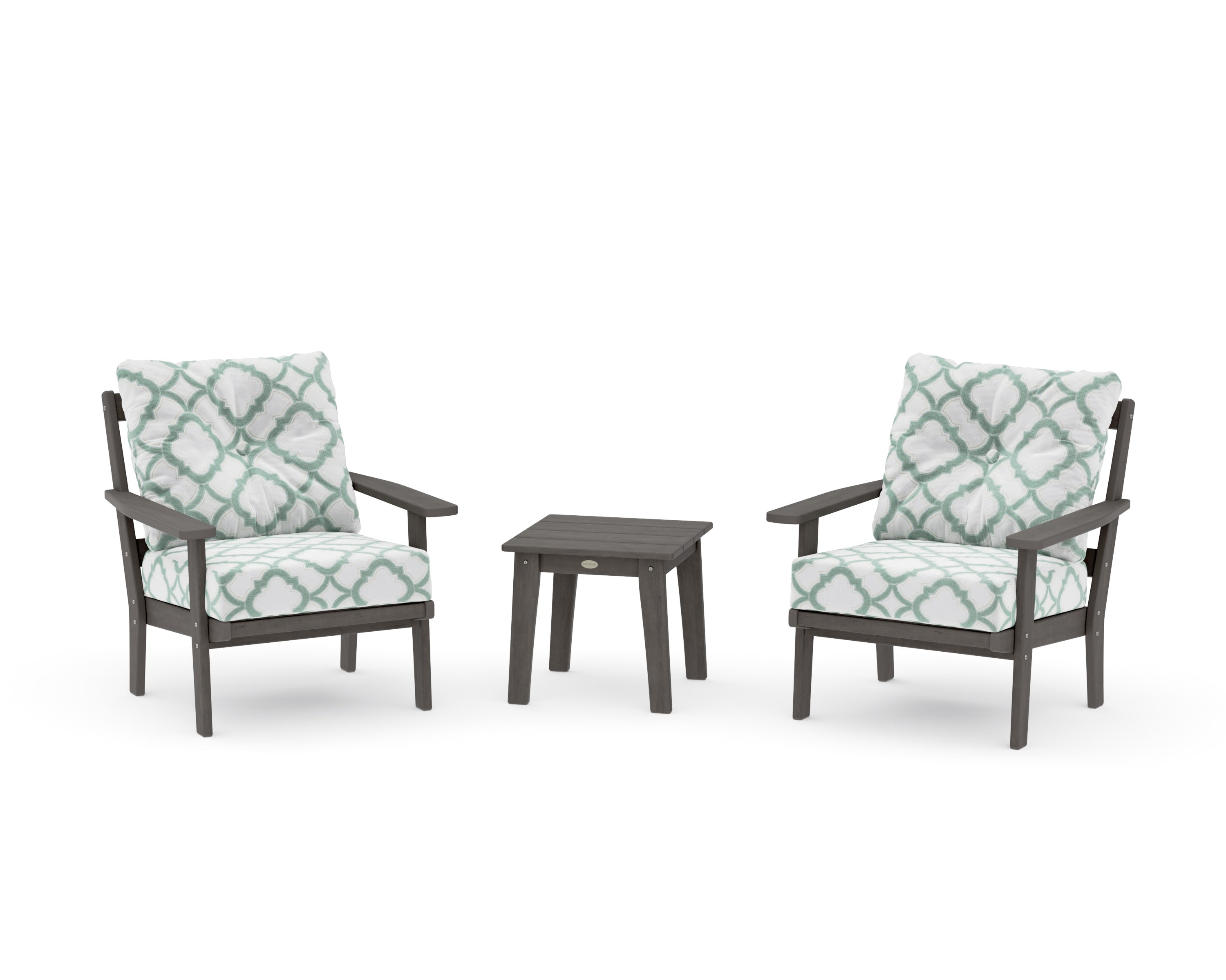 Prairie 3-Piece Deep Seating Set in Driftwood / Trellis Glacier Spa