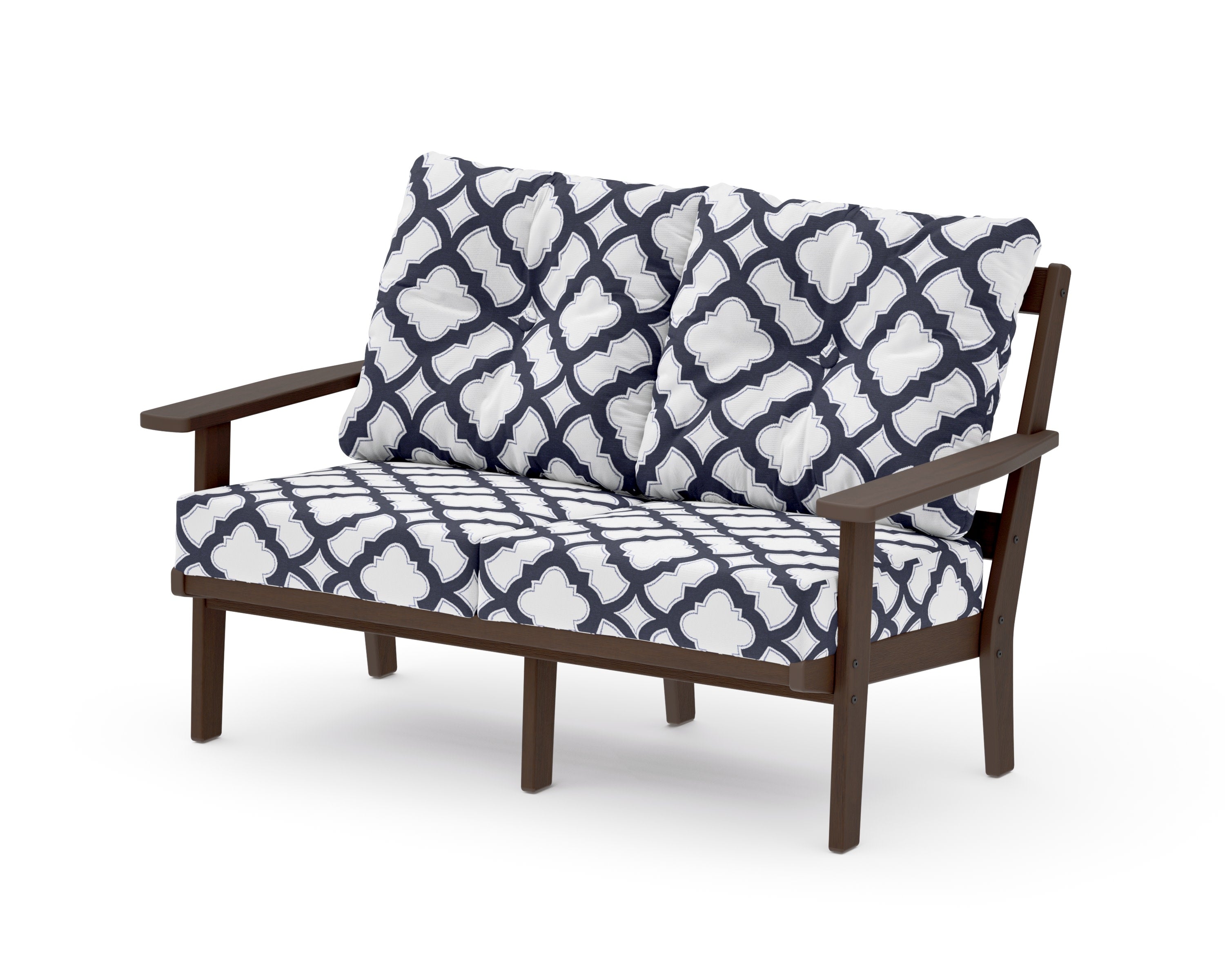 Oxford Deep SeatingLoveseat in Kona / Trellis Navy