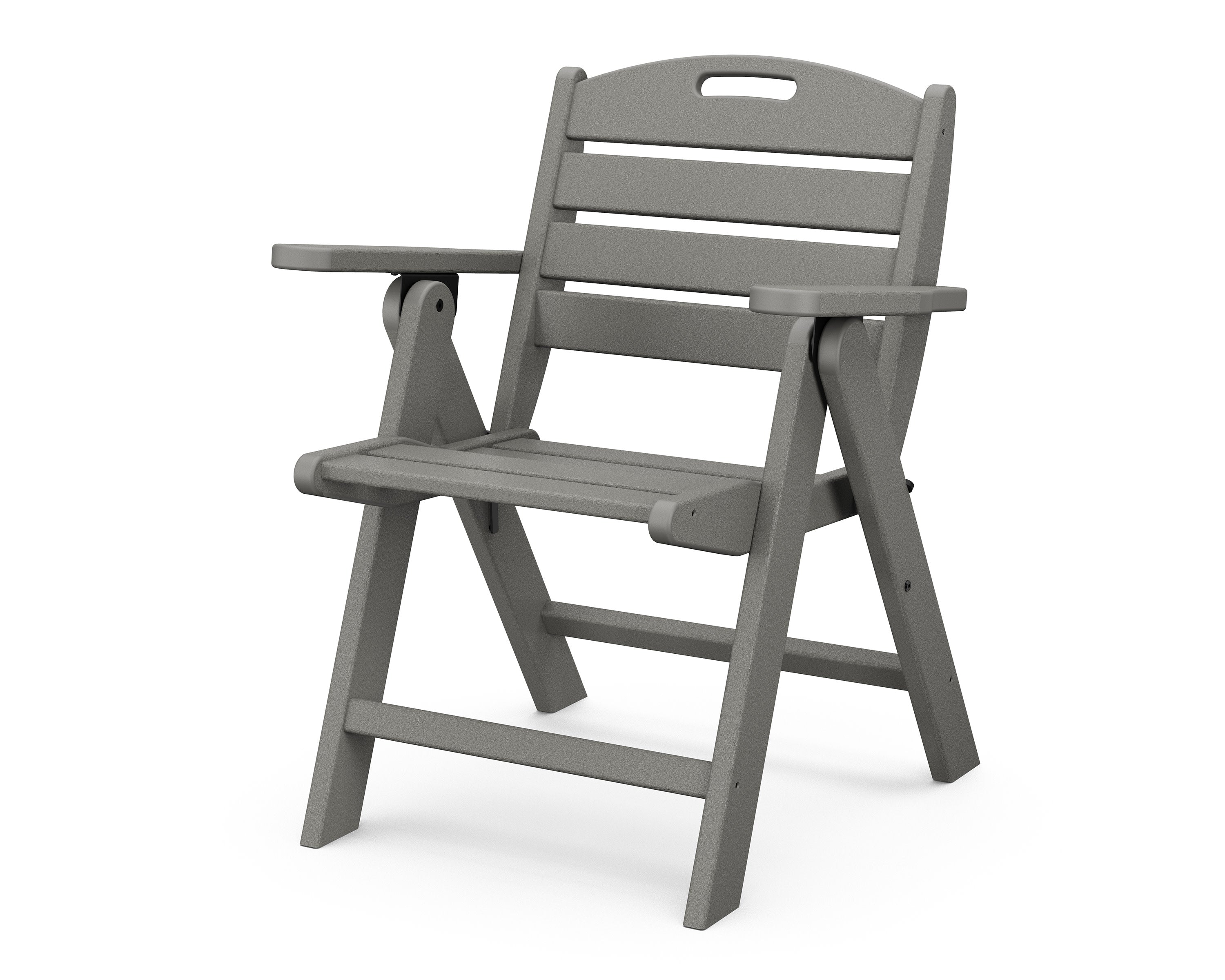 Nautical Folding Lowback Chair in Slate Grey