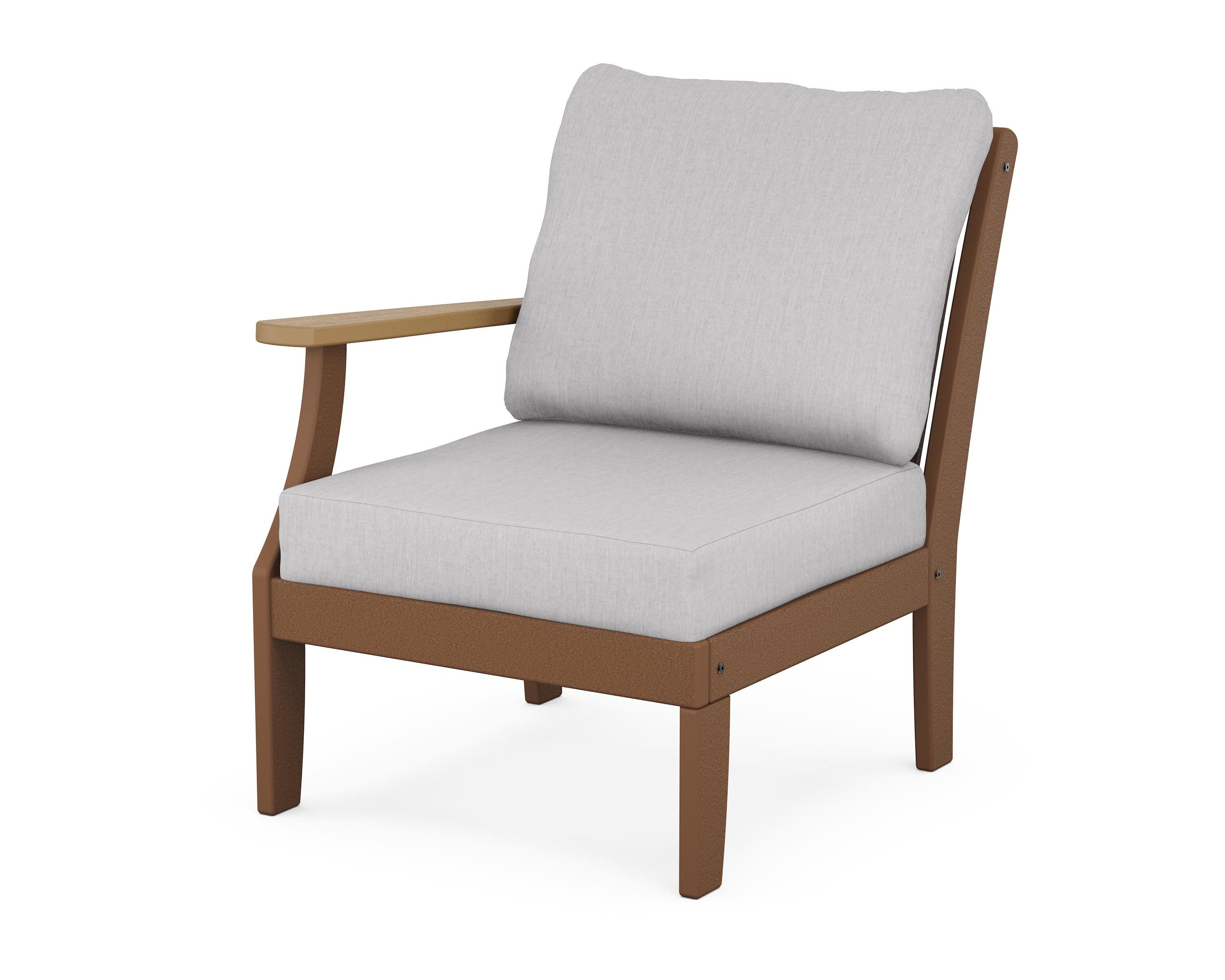 Braxton Modular Left Arm Chair in Teak / Natural / Granite