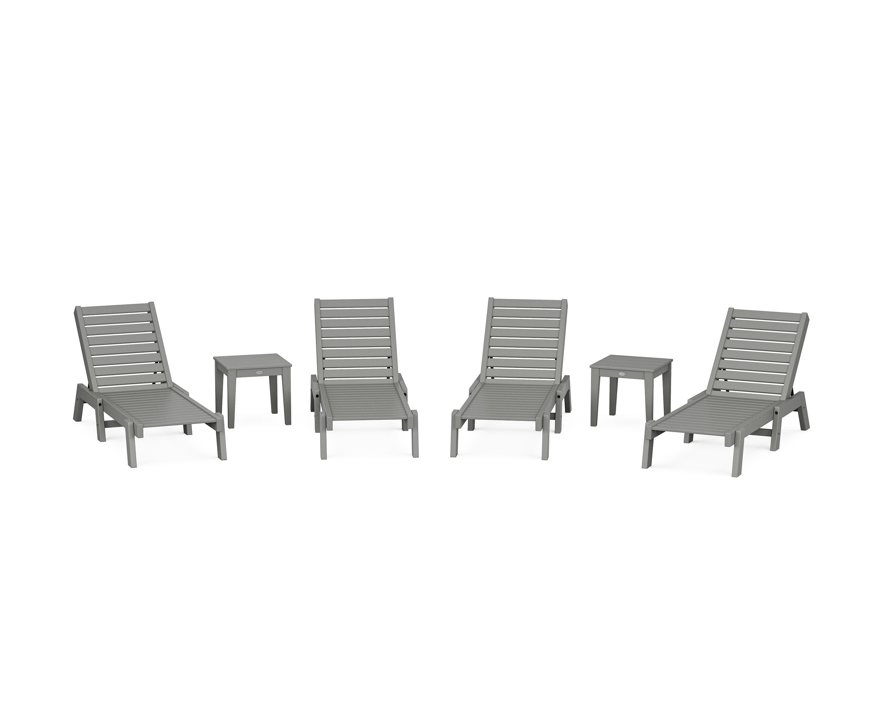 Captain Chaise 6-Piece Set in Slate Grey