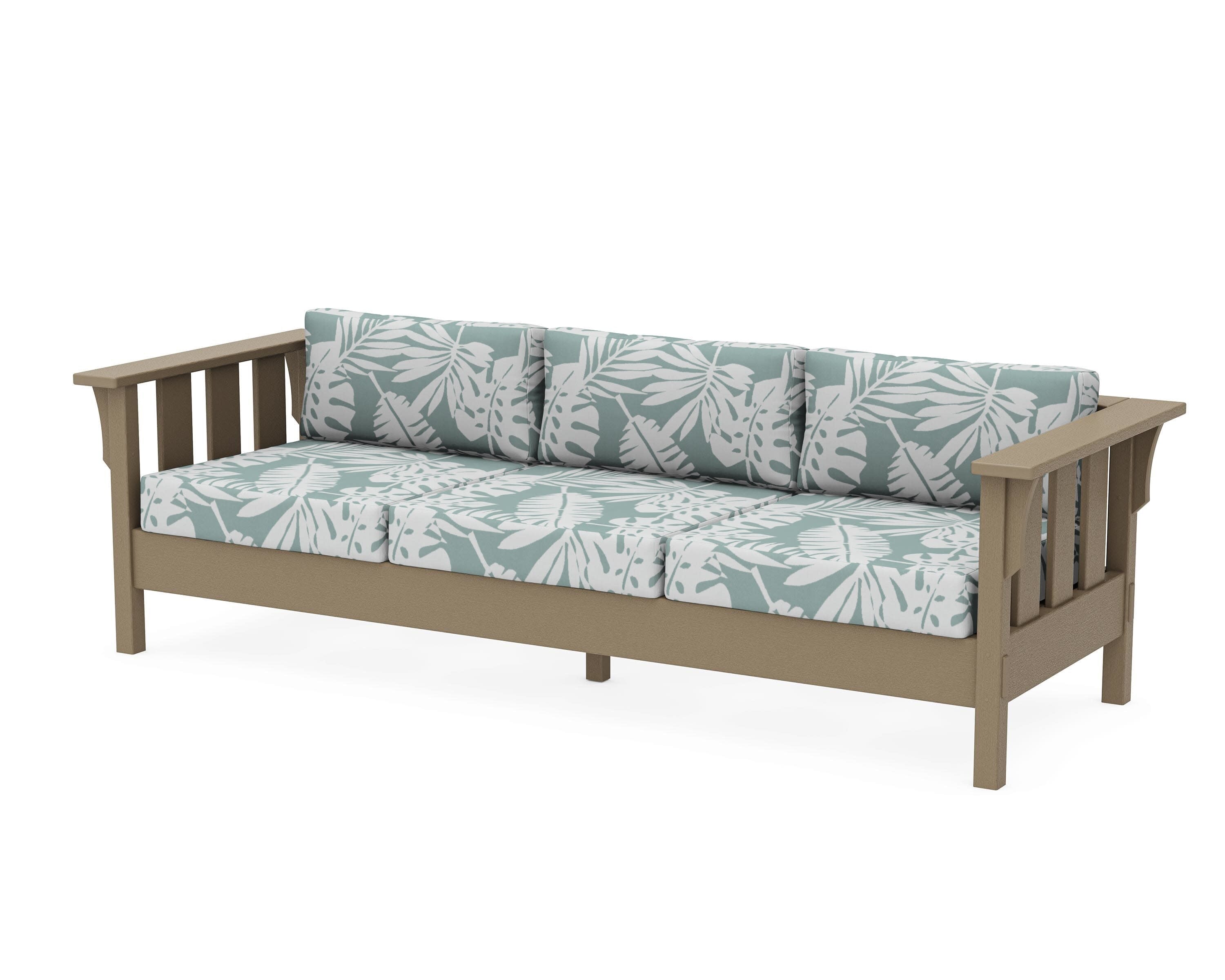 Acadia Deep Seating Sofa in Vintage Sahara / Leaf Glacier Spa