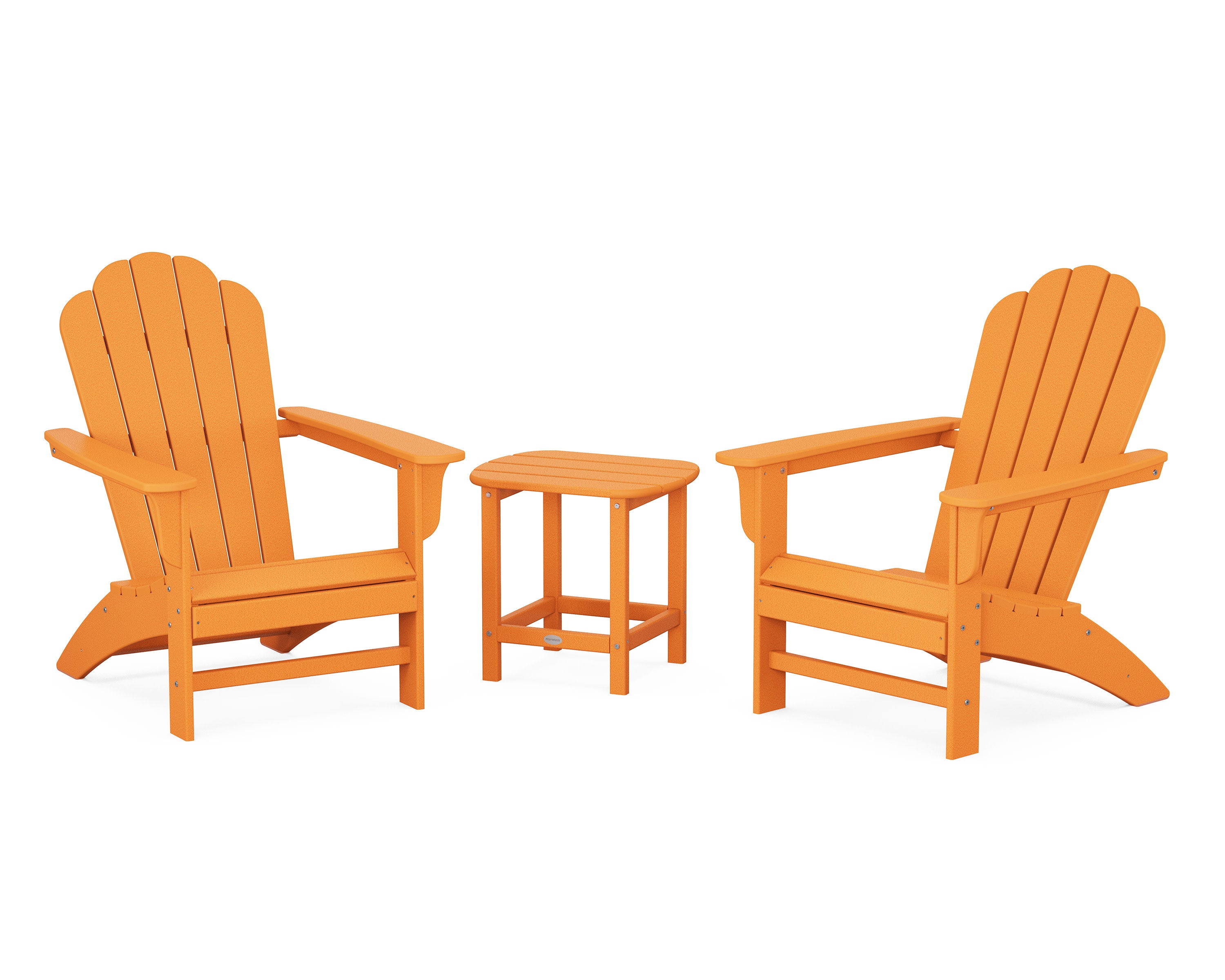 Cottage Adirondack Chair 3-Piece Set in Tangerine