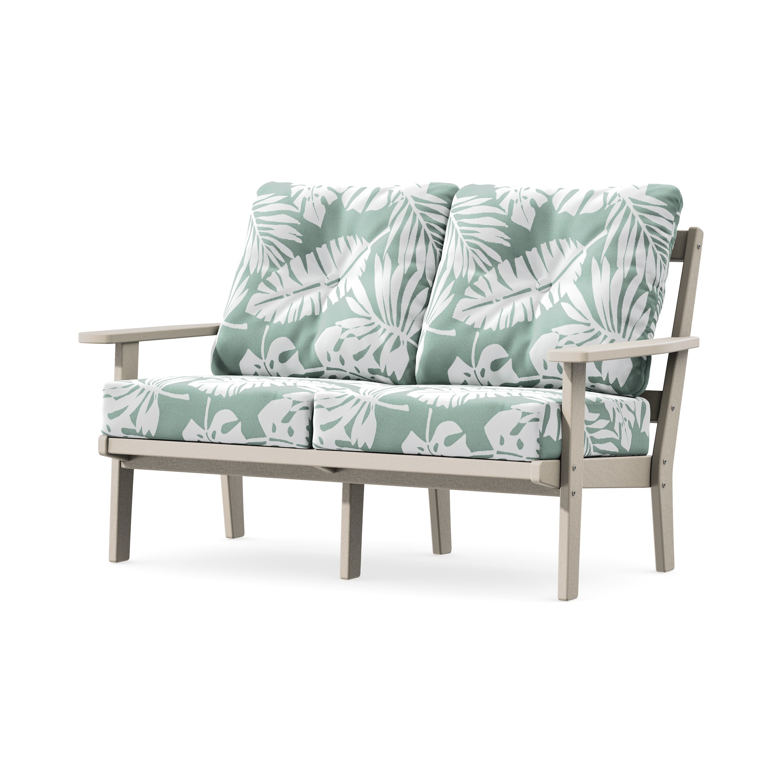 Oxford Deep SeatingLoveseat in Sand / Leaf Glacier Spa