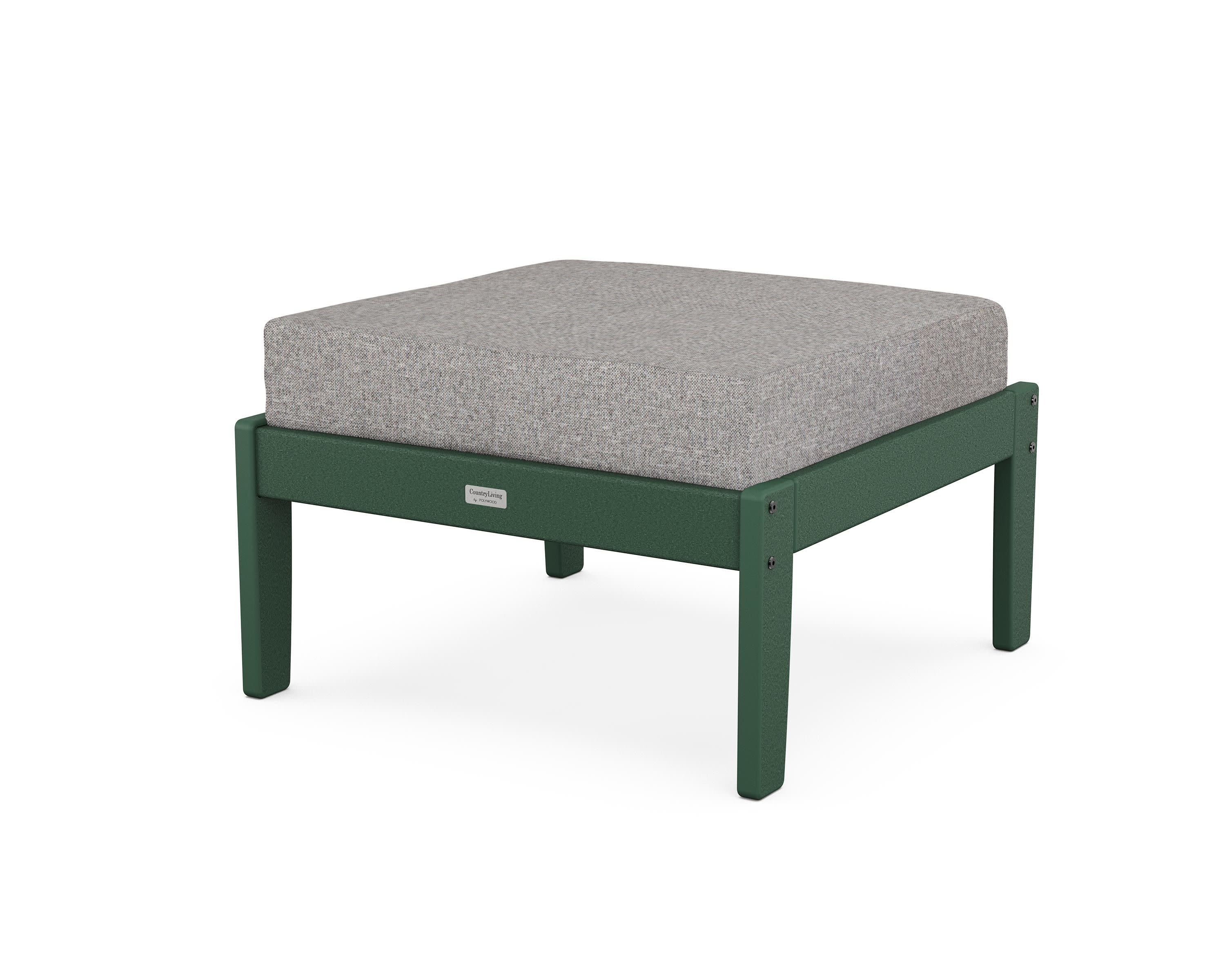 Cottage Deep Seating Ottoman in Green / Grey Mist