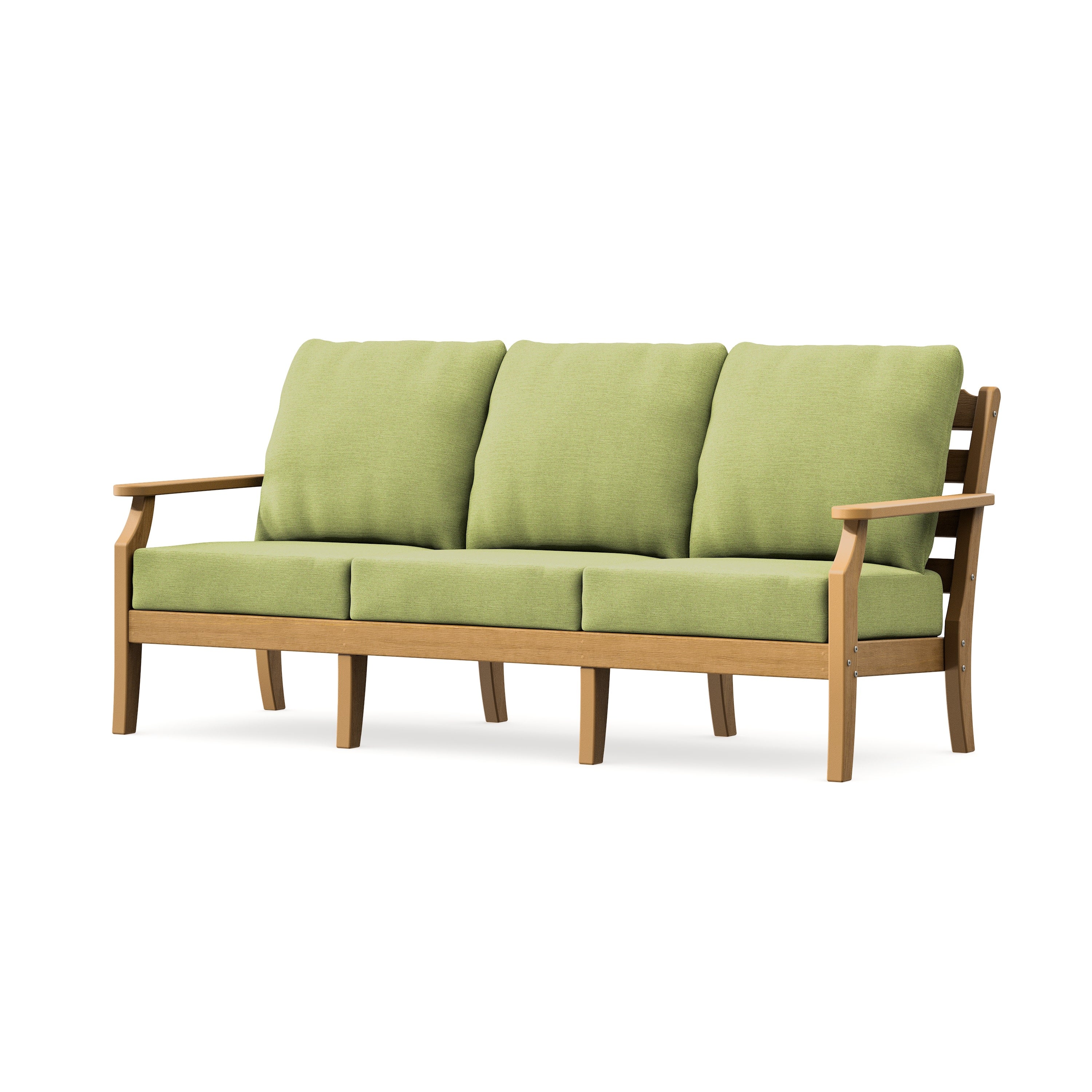 Savannah Deep Seating Sofa in Natural / Chartreuse Boucle