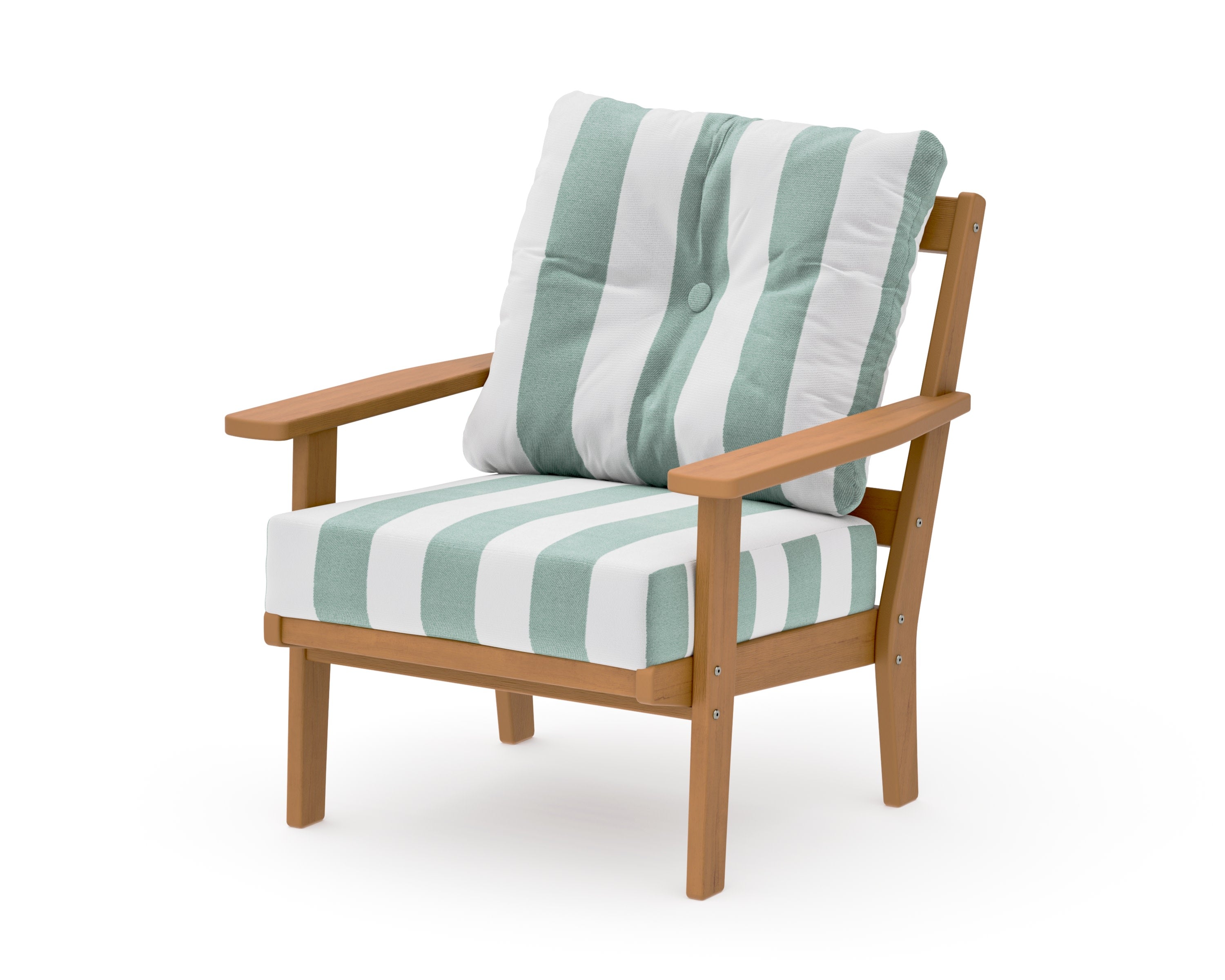Oxford Deep Seating Chair in Natural / Cabana Stripe Glacier Spa