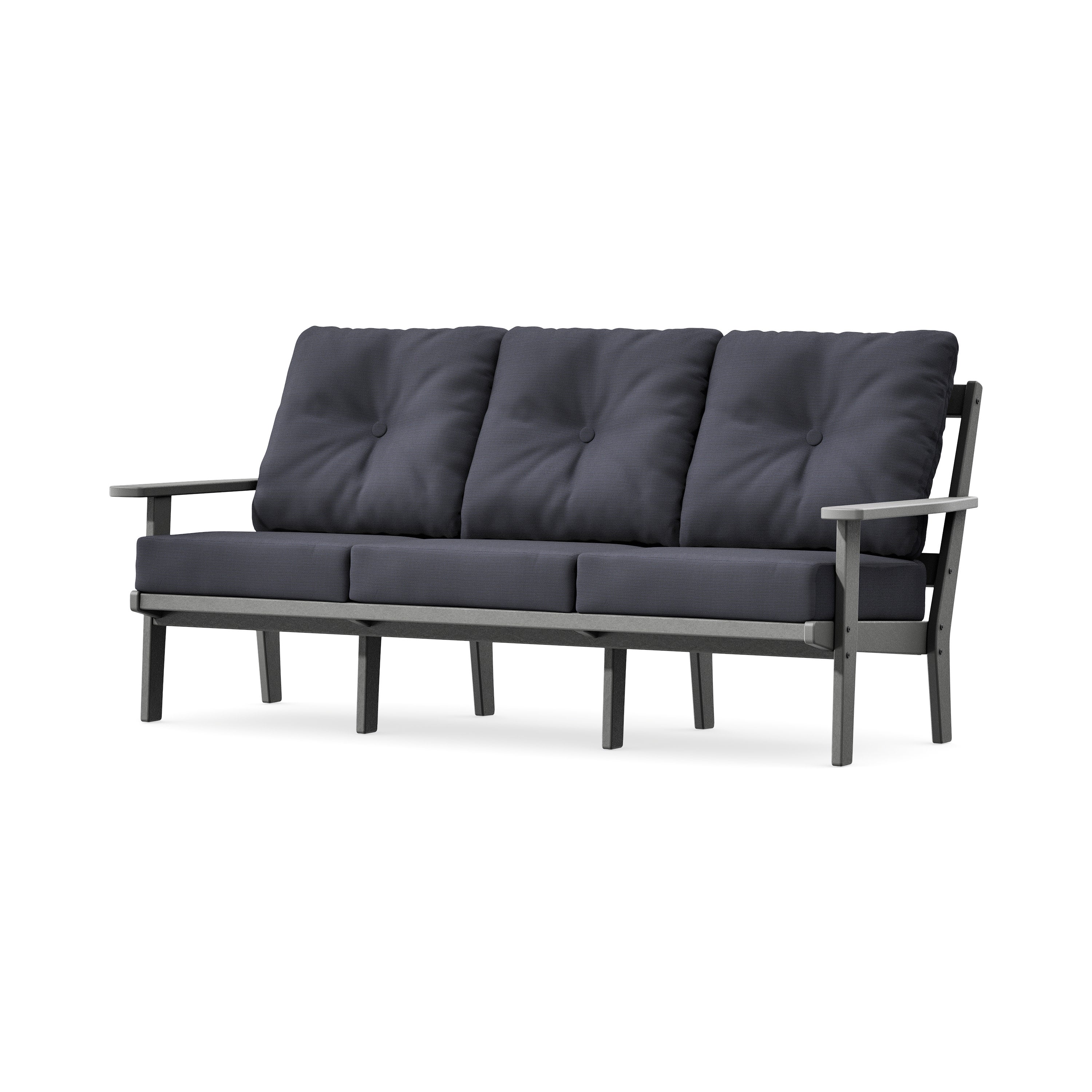 Oxford Deep Seating Sofa in Slate Grey / Midnight Linen
