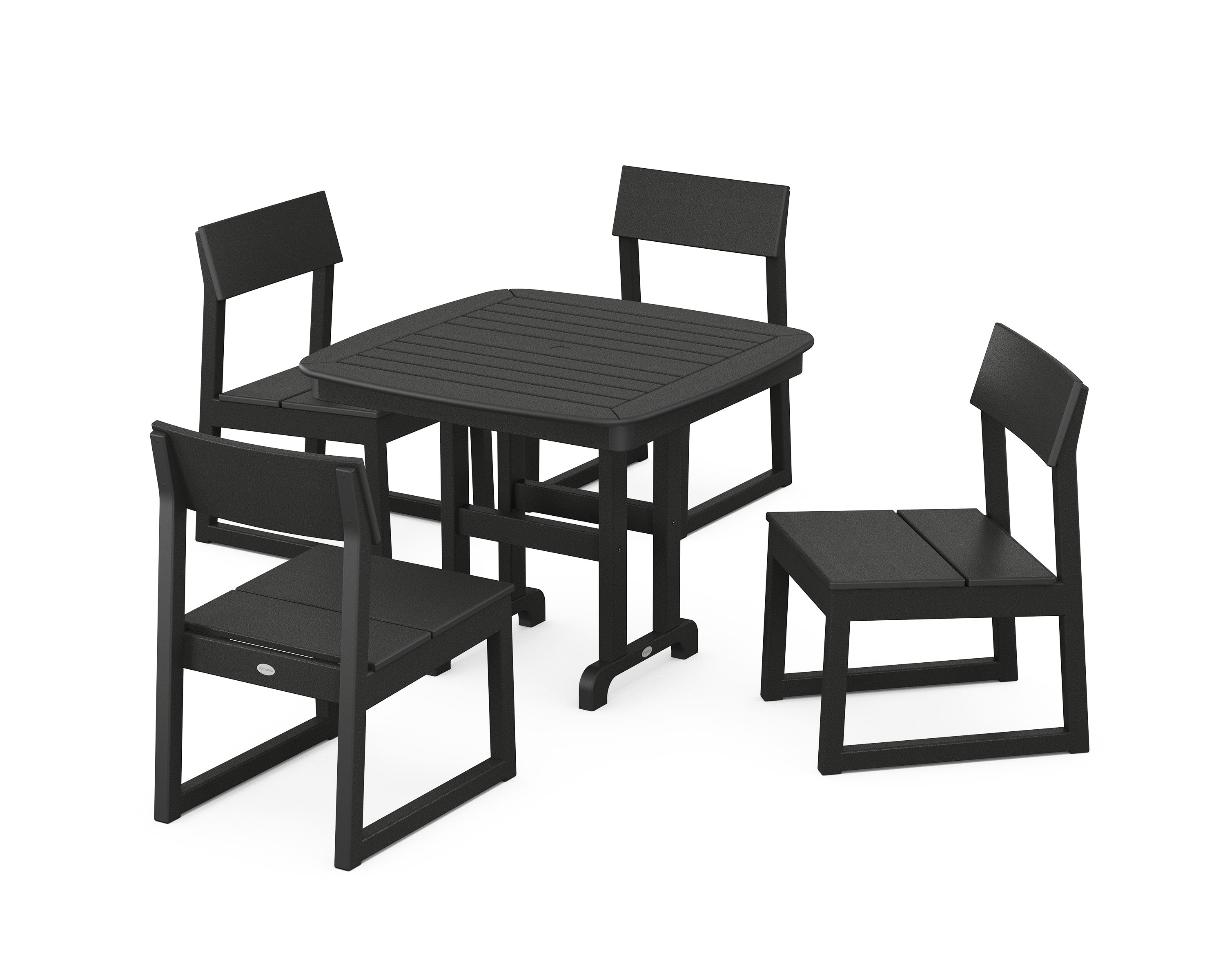 EDGE Side Chair 5-Piece Dining Set in Black