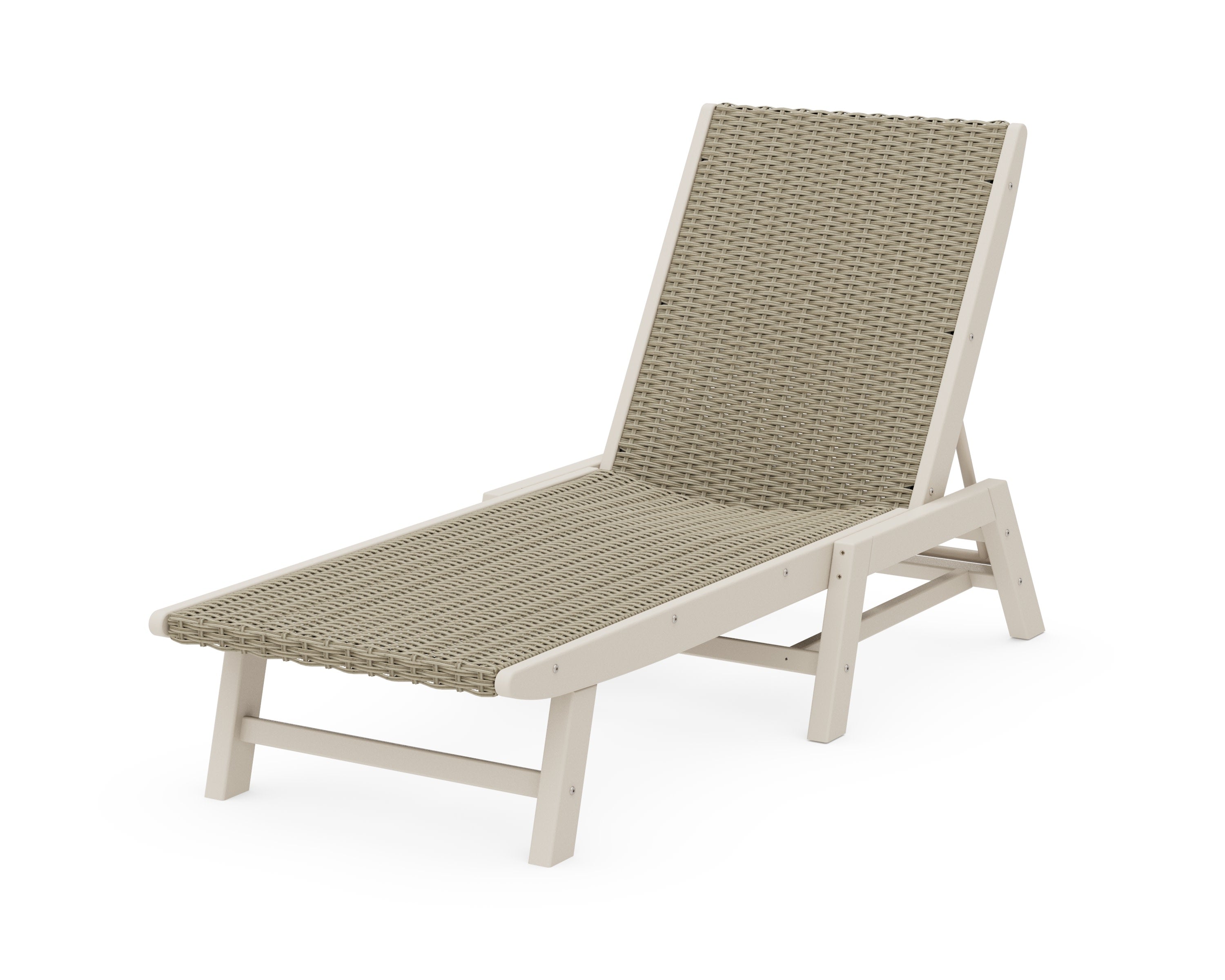 Coastal Woven Chaise in Sand / Dune Grass