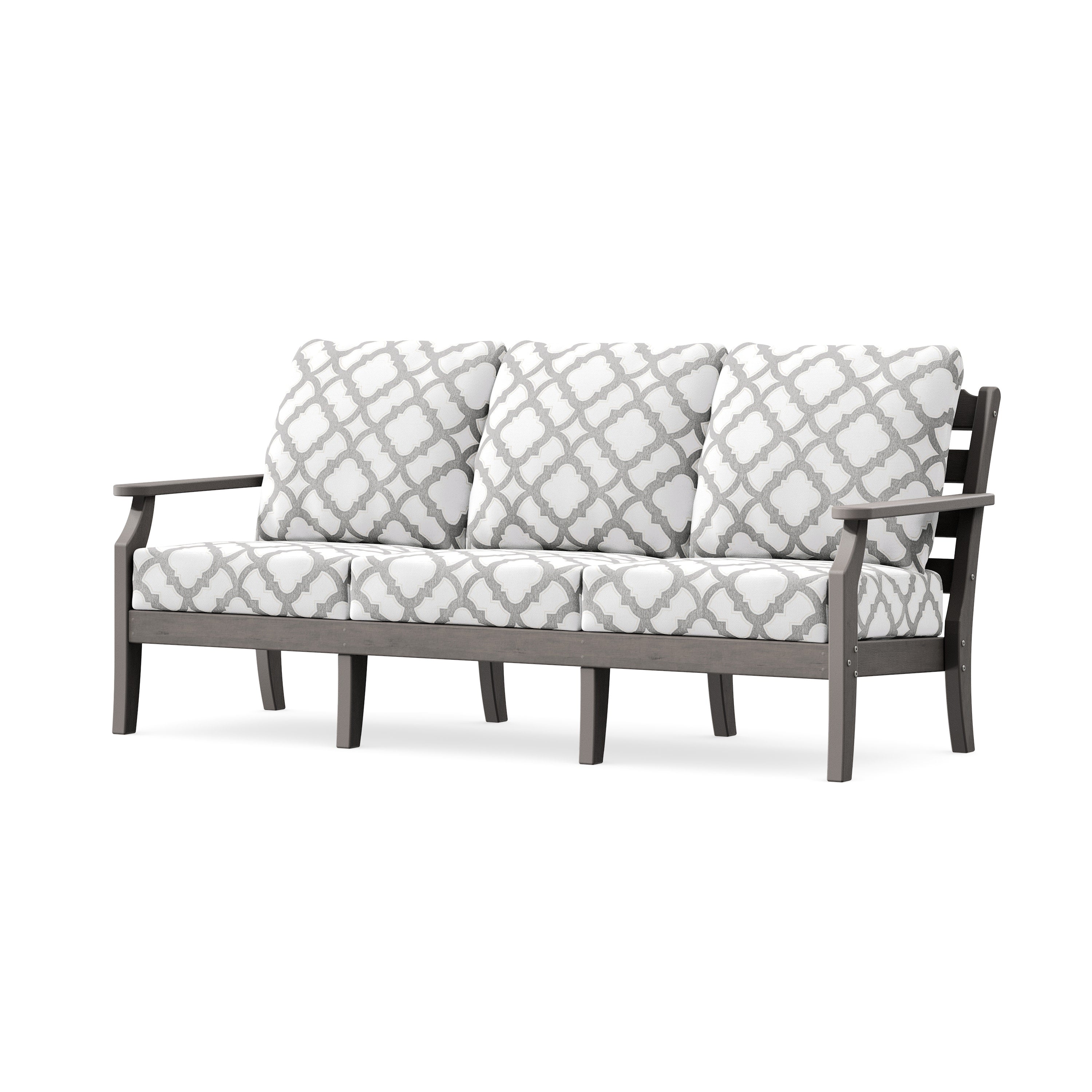 Savannah Deep Seating Sofa in Driftwood / Trellis Grey Mist