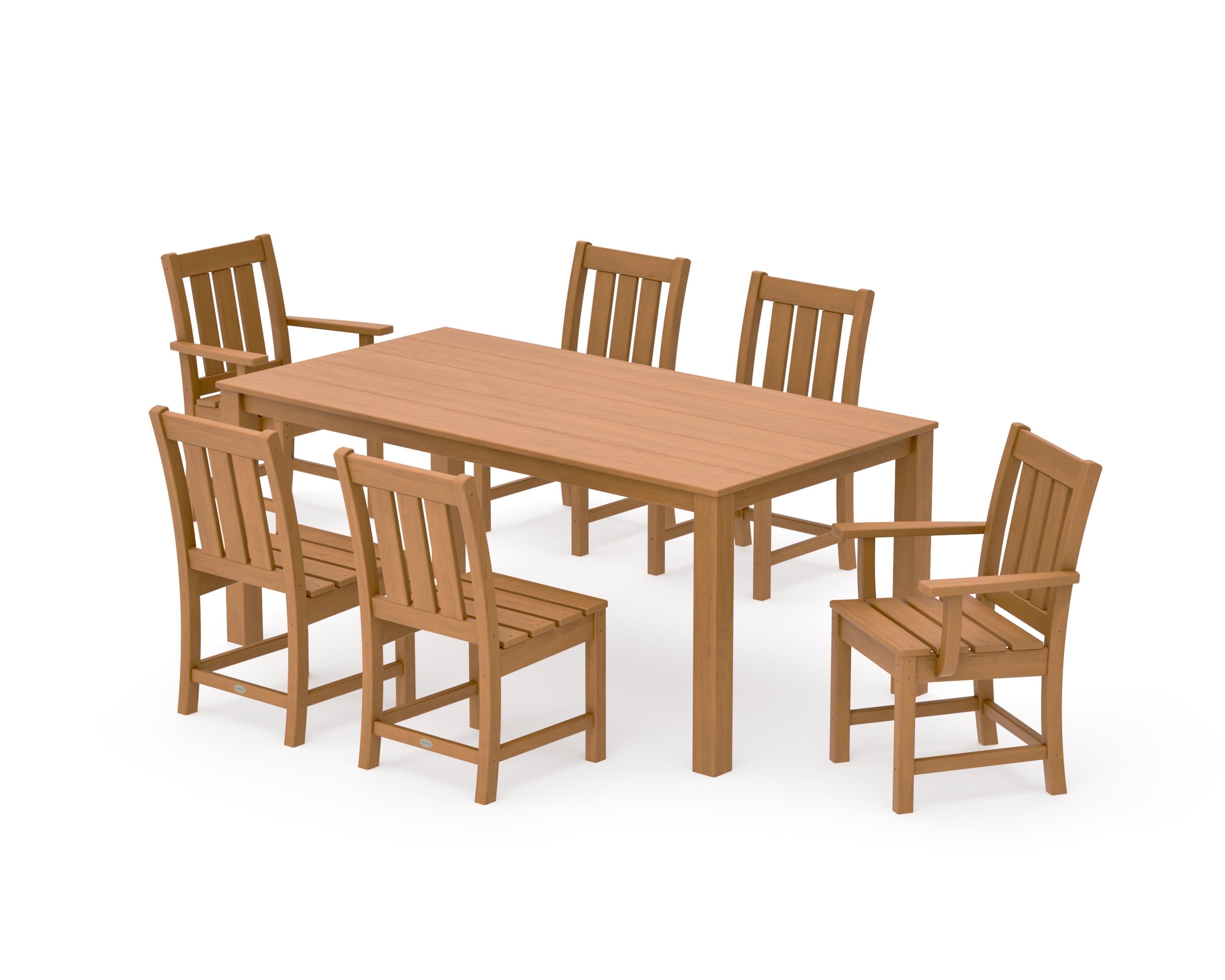 Oxford 7-Piece Parsons Dining Set in Natural