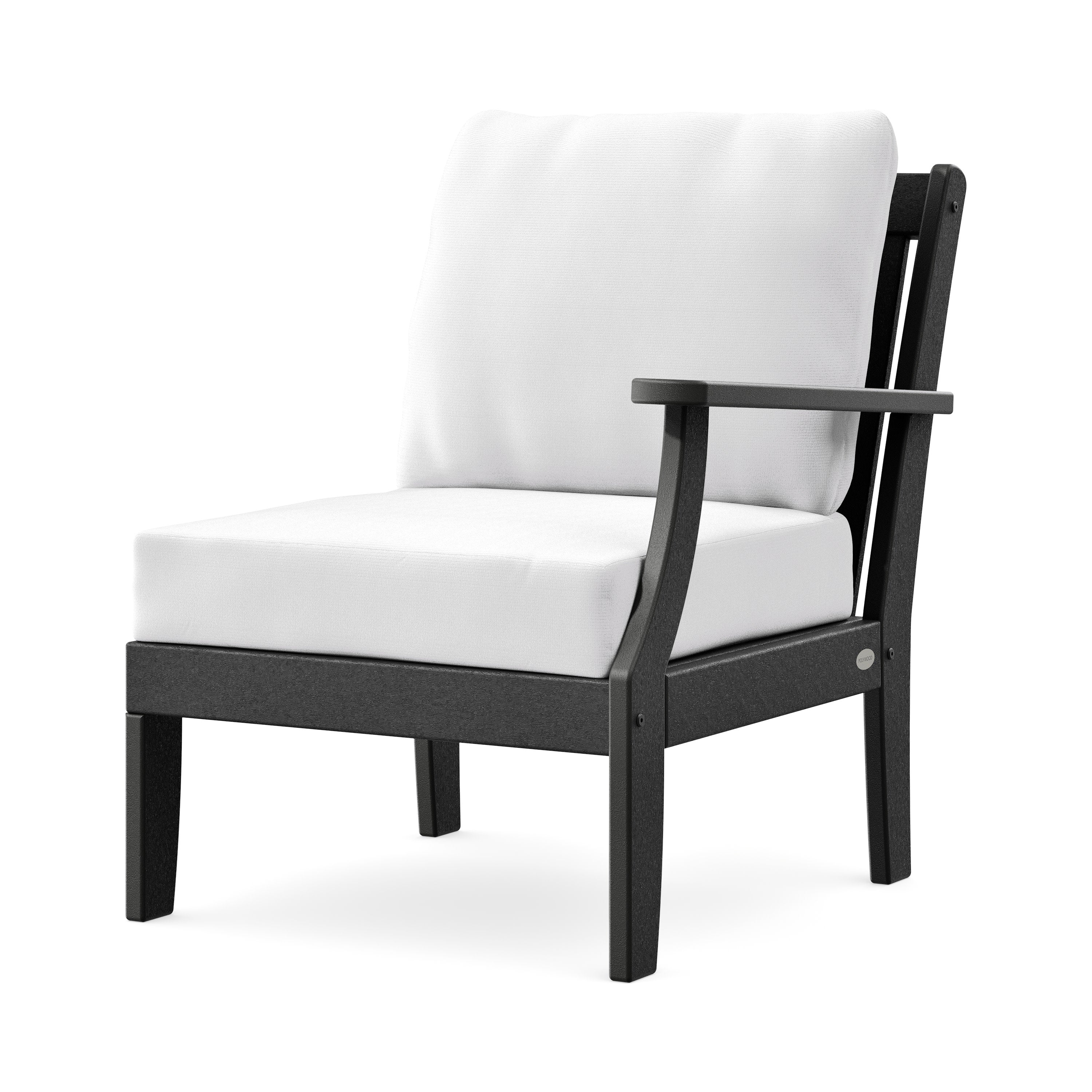 Braxton Modular Right Arm Chair in Black / Natural