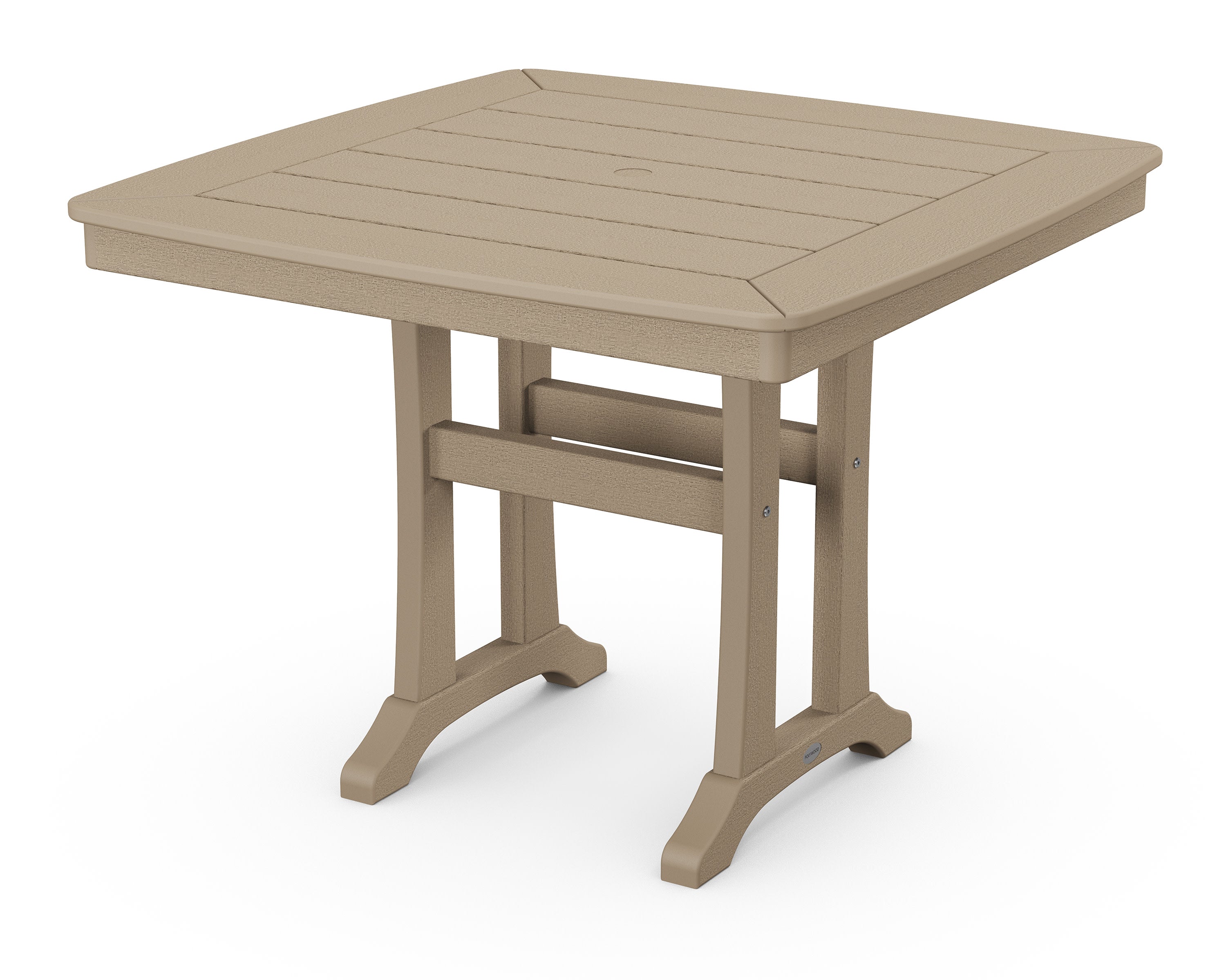 Nautical Trestle 37" Dining Table in Vintage Sahara