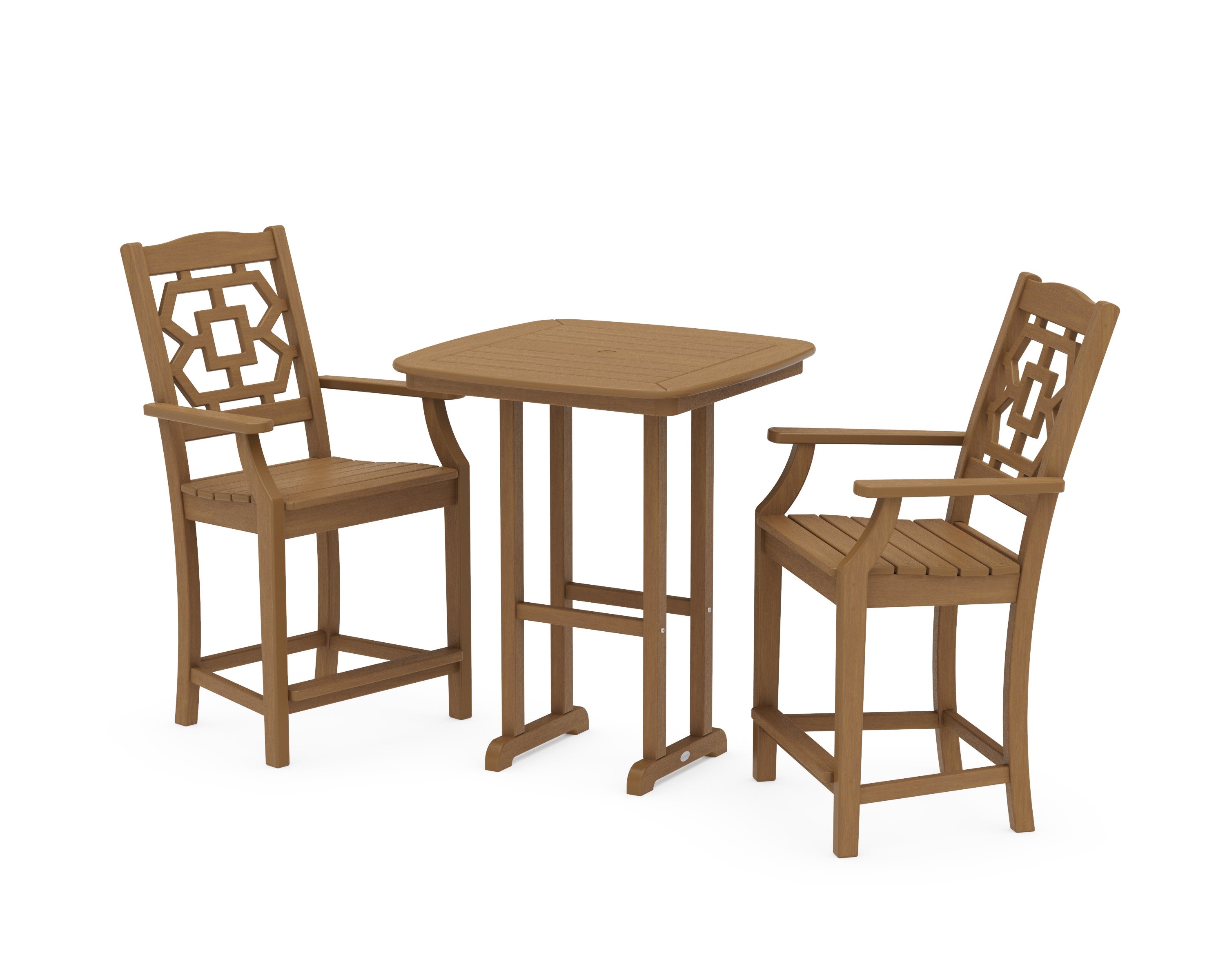 Chinoiserie 3-Piece Counter Set in Natural