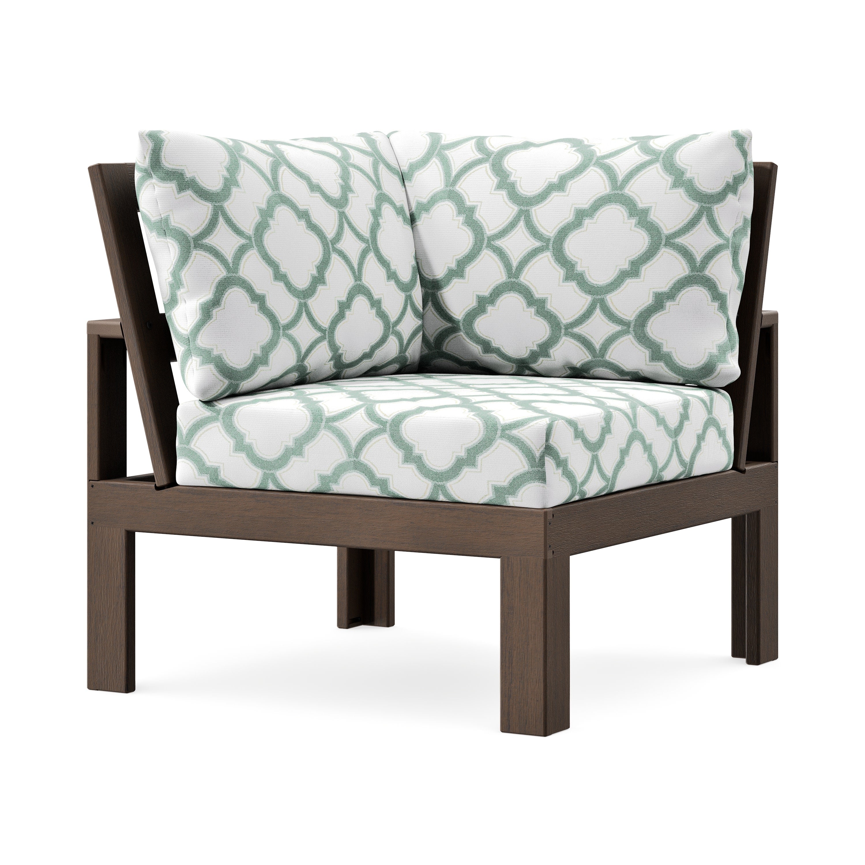 Modular Corner Chair in Kona / Trellis Glacier Spa