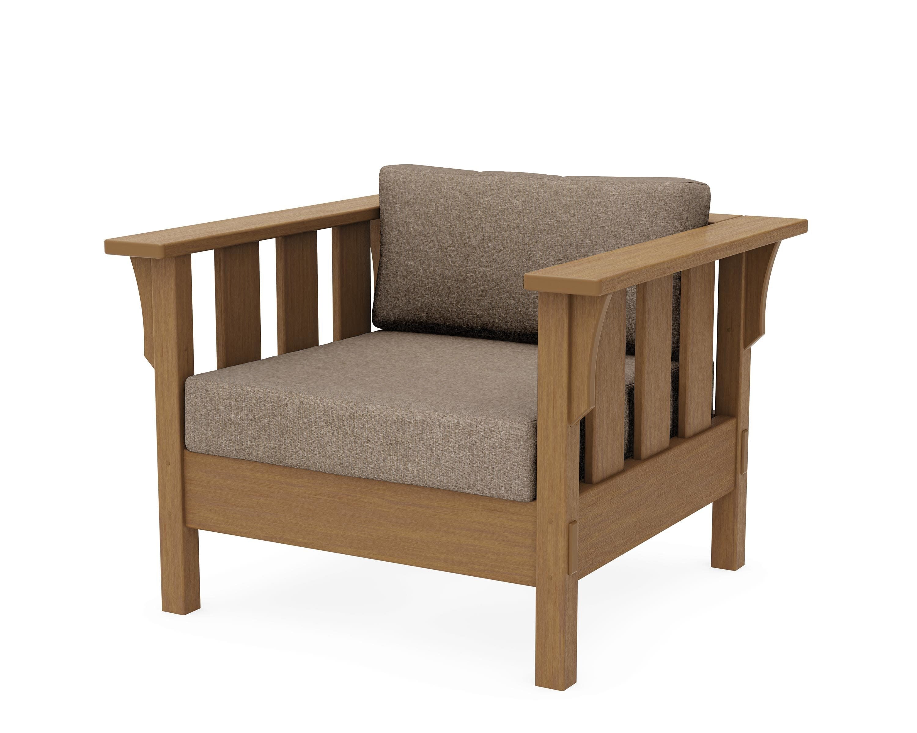 Acadia Deep Seating Chair in Natural / Spiced Burlap
