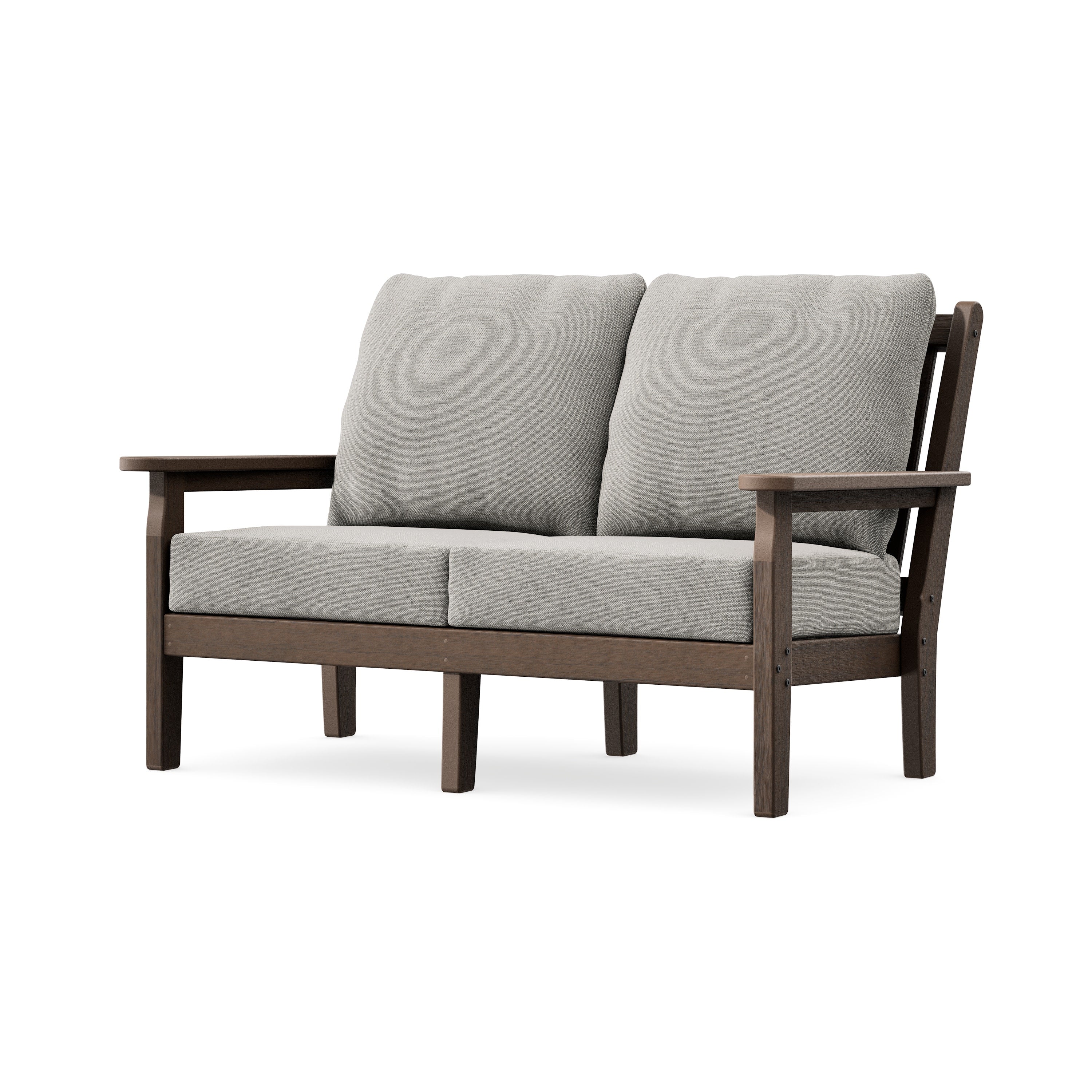 Chippendale Deep Seating Loveseat in Kona / Weathered Tweed