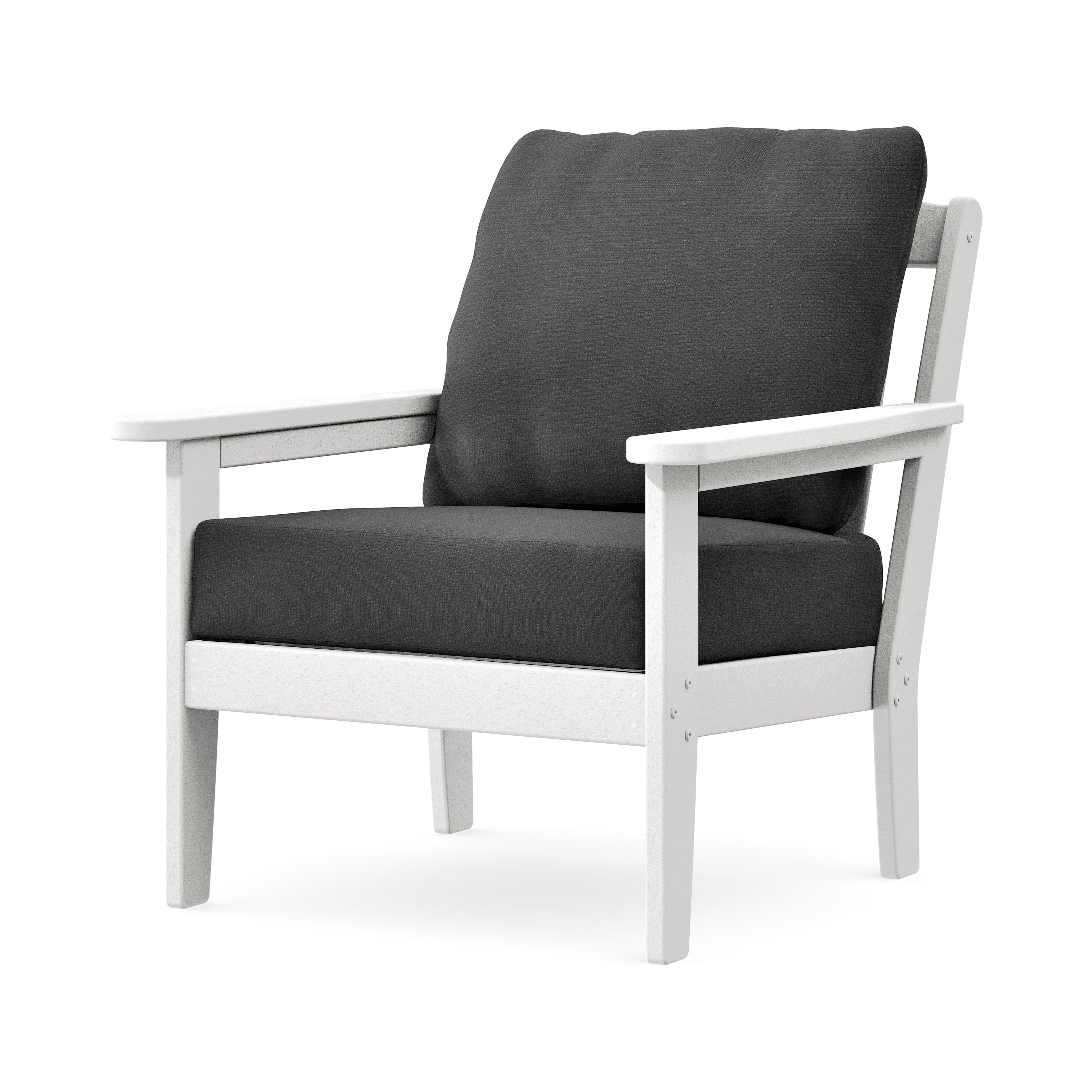 Cottage Deep Seating Chair in White / Spectrum Carbon