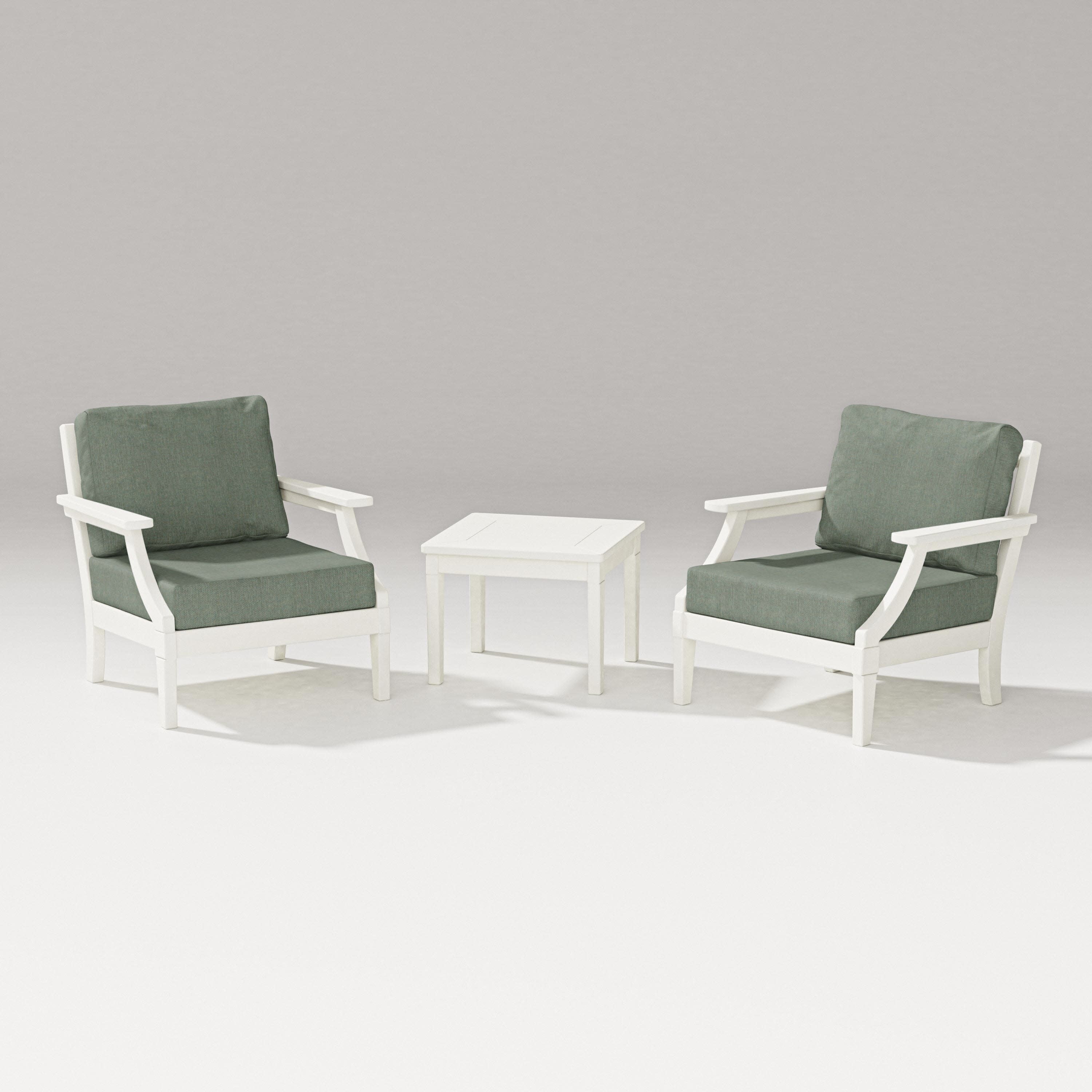 Estate 3-Piece Lounge Chair Set in Vintage White / Cast Sage