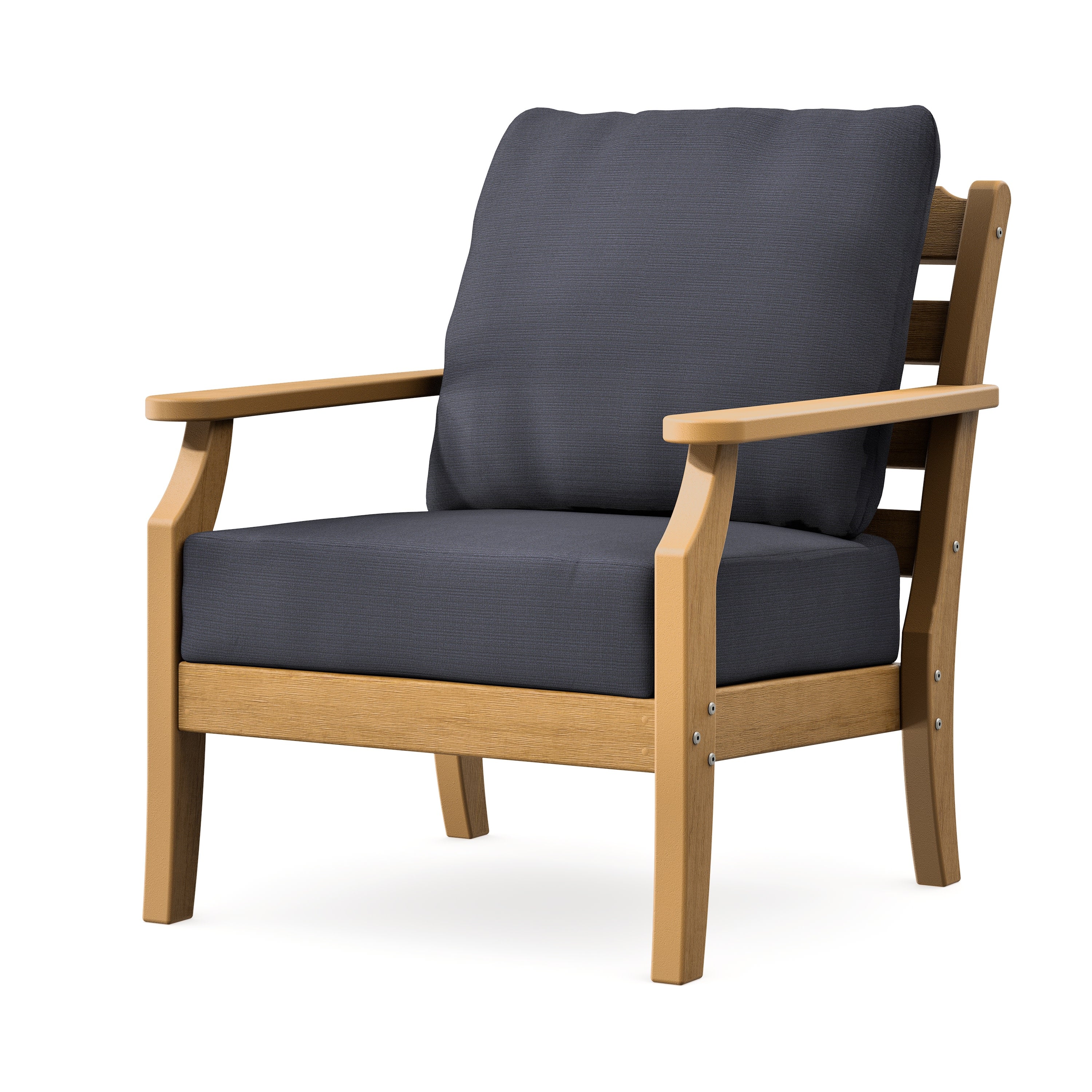 Savannah Deep Seating Chair in Natural / Midnight Linen