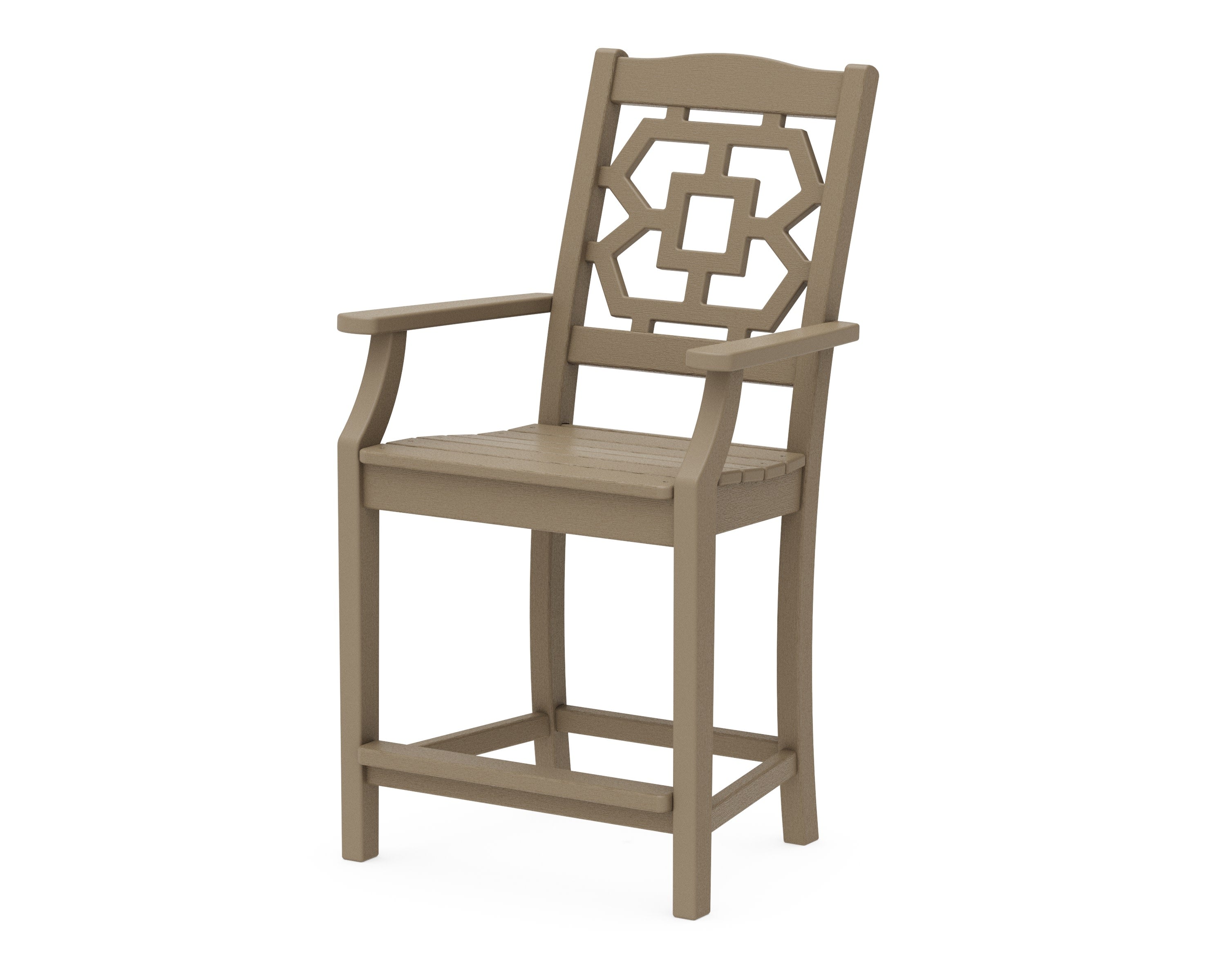 Chinoiserie Counter Arm Chair in Vintage Sahara
