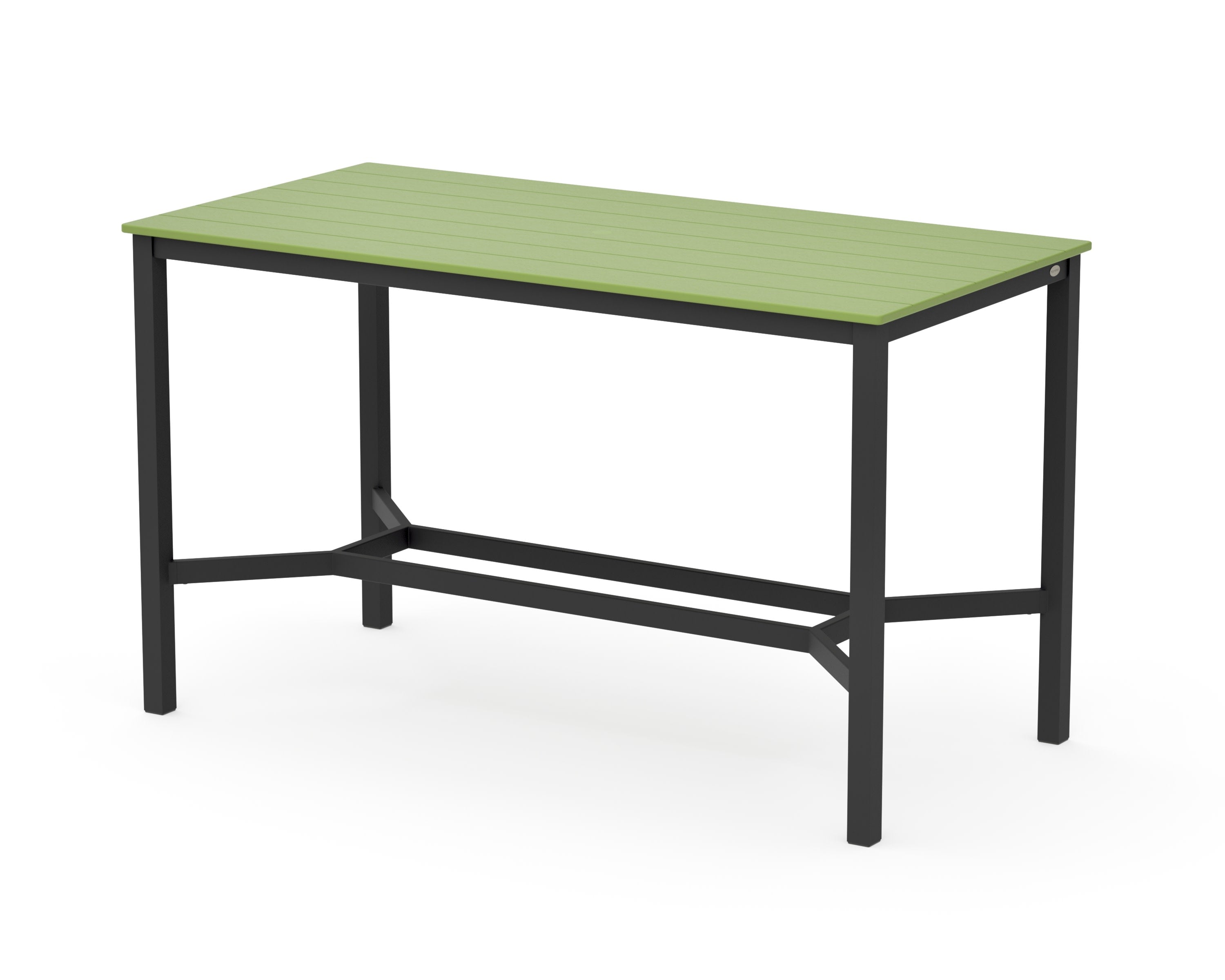 Main Street 36 x 72 Bar Table in Black / Lime
