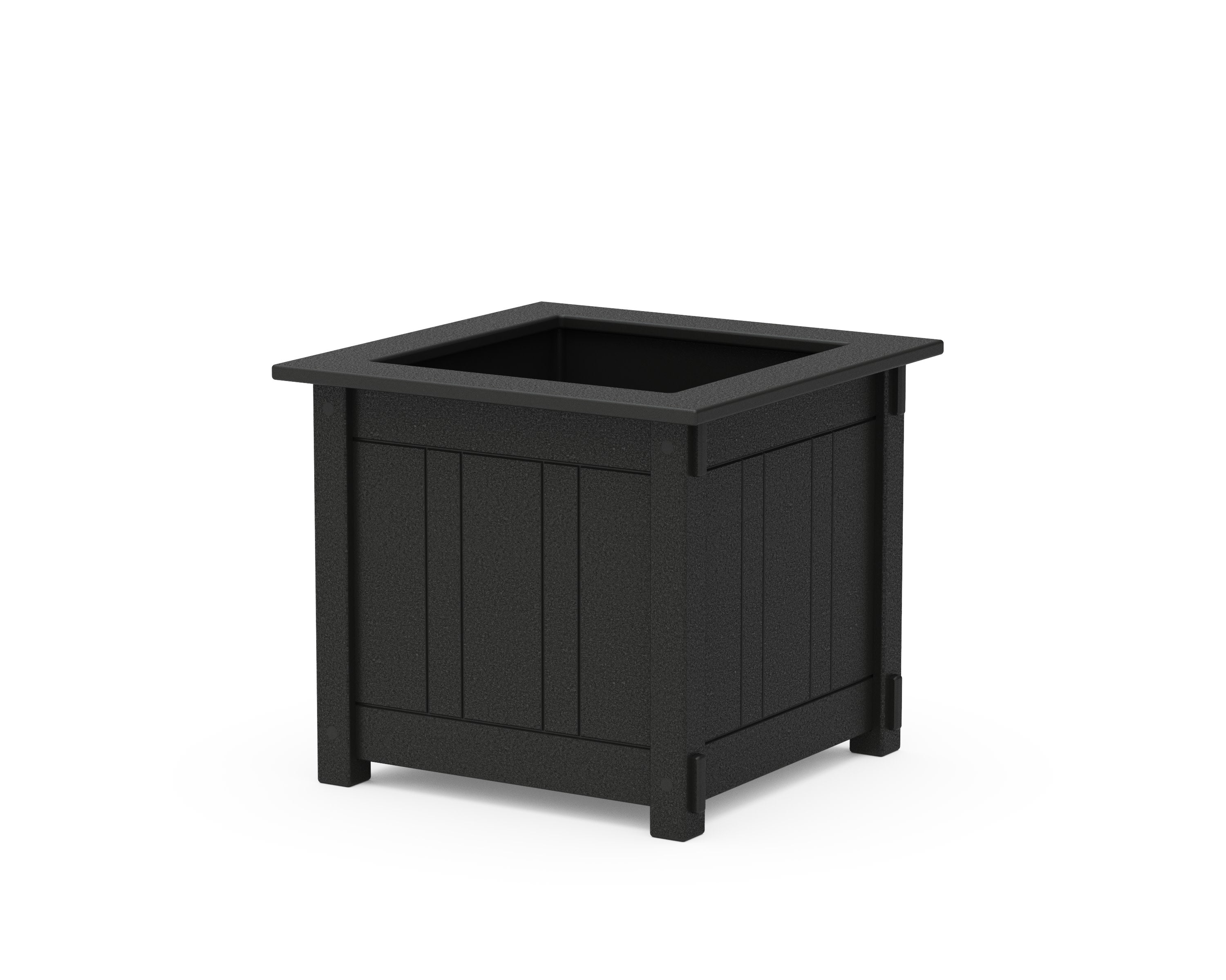 Acadia Large Square Planter Box in Black