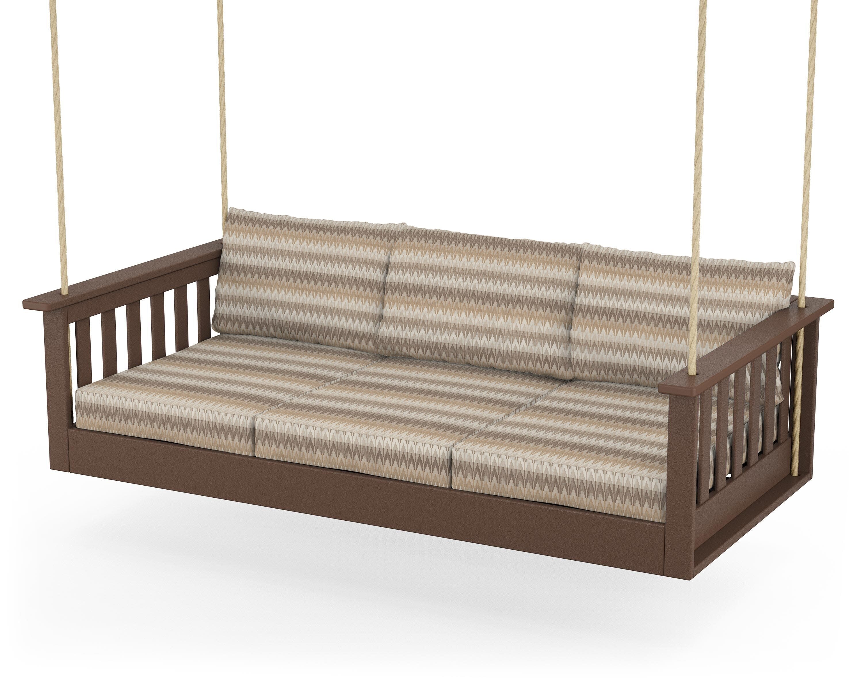 Vineyard Daybed Swing in Mahogany / Valley Dune