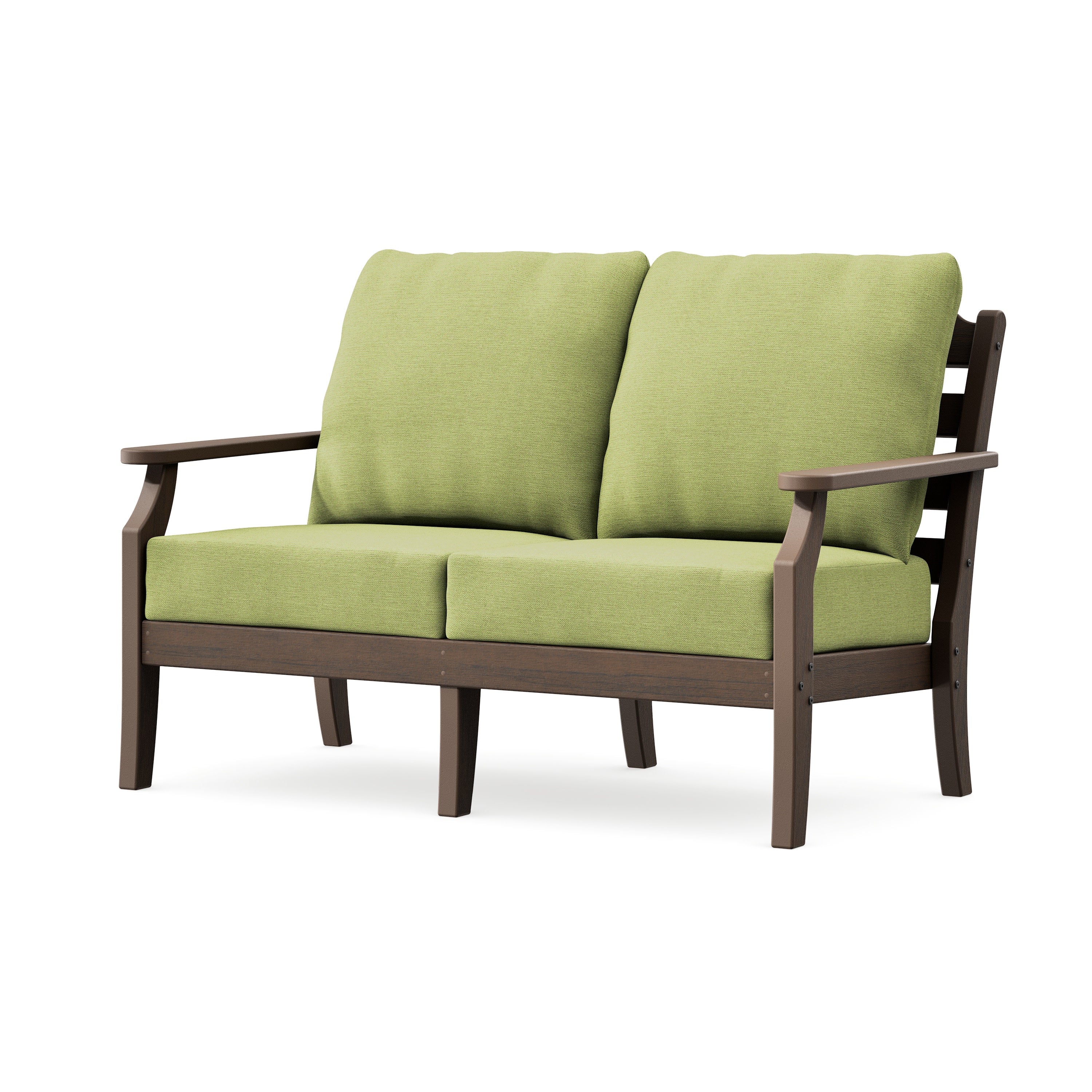 Savannah Deep Seating Loveseat in Kona / Chartreuse Boucle