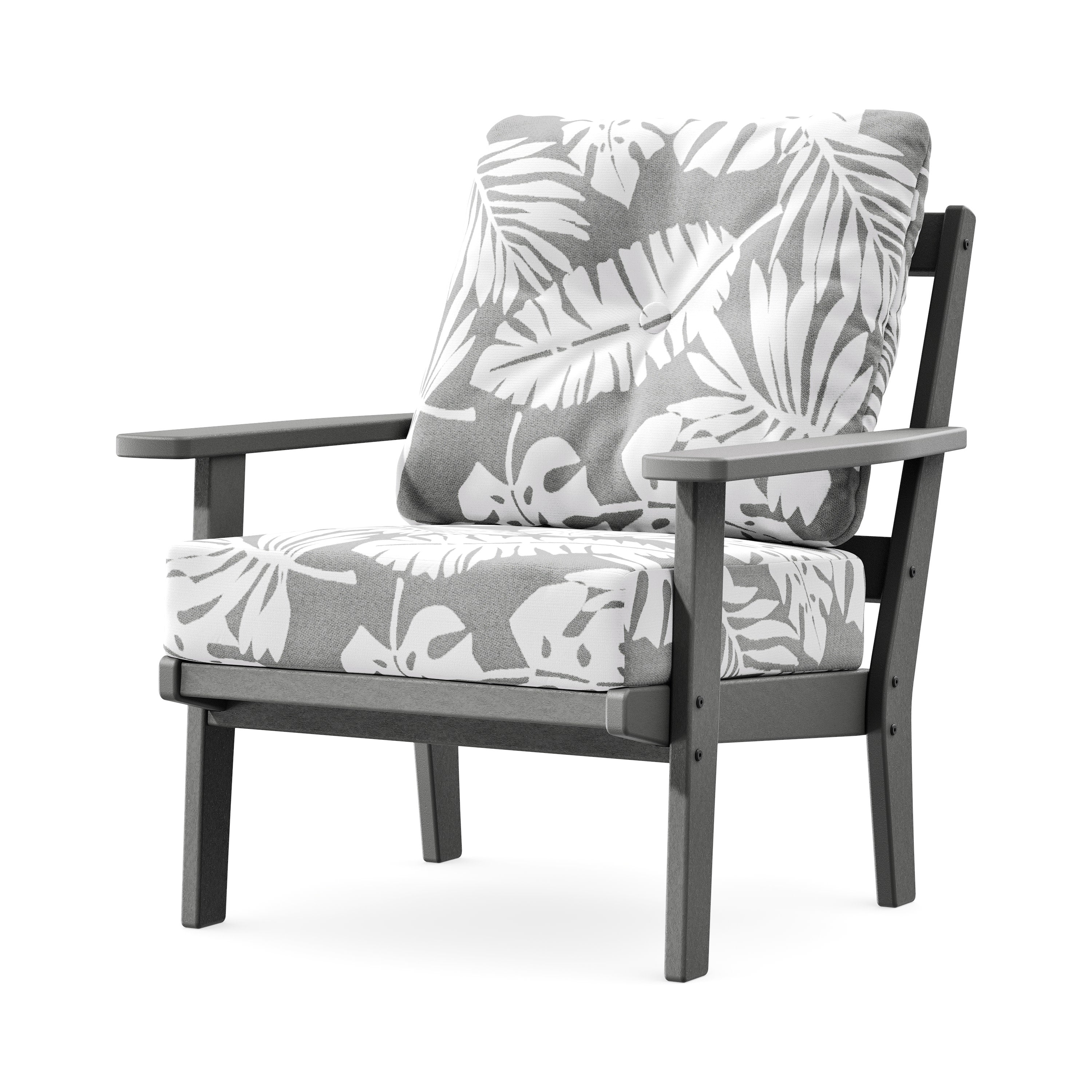 Prairie Deep Seating Chair in Slate Grey / Leaf Grey Mist
