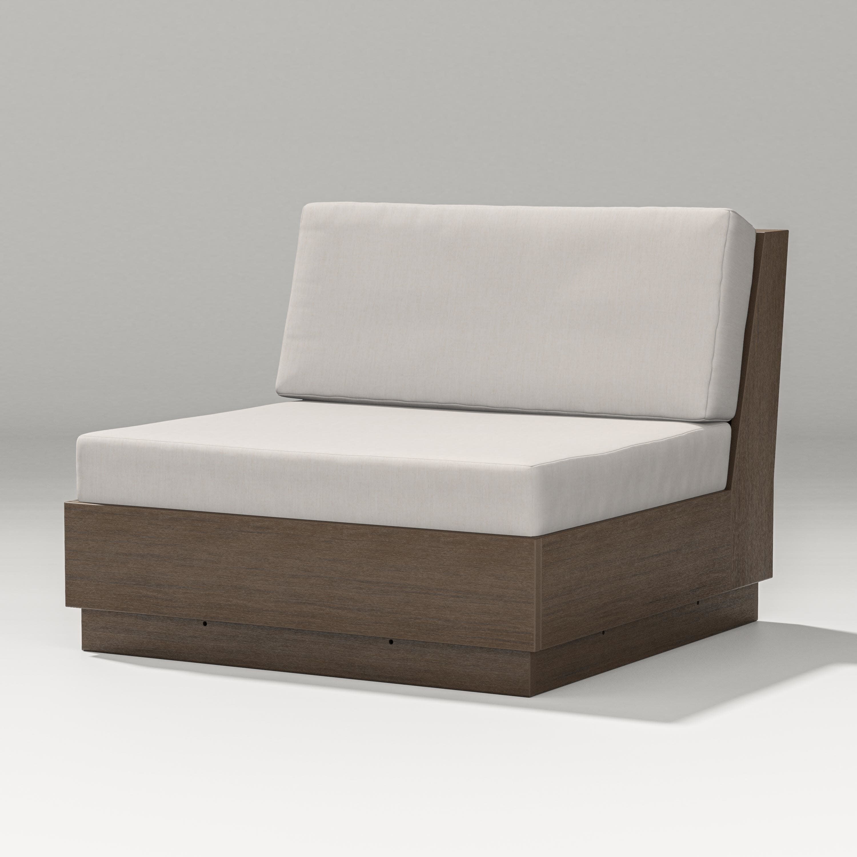 Elevate Modular Armless Chair in Kona / Cast Ash