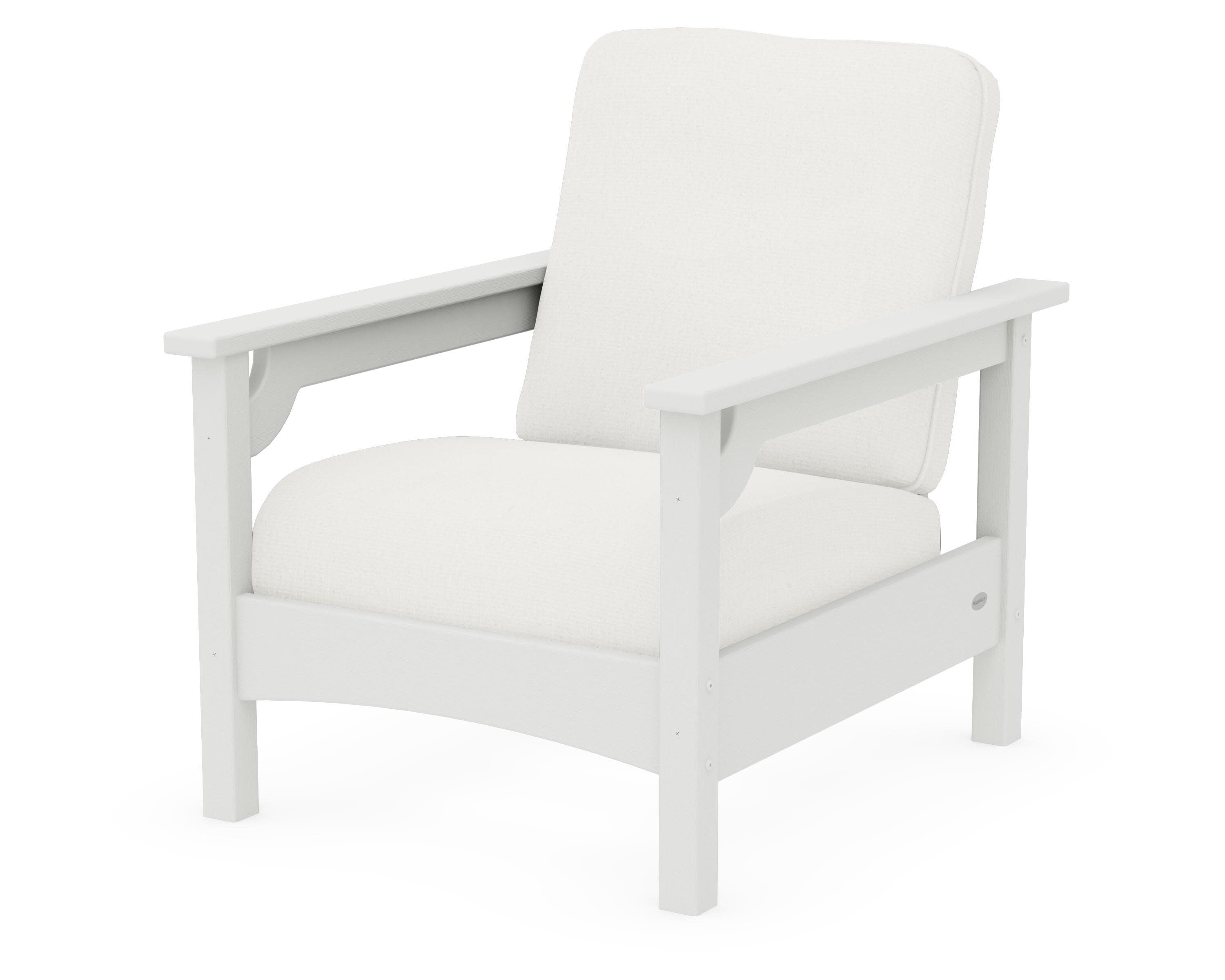 Club Chair in Vintage White / Natural Linen