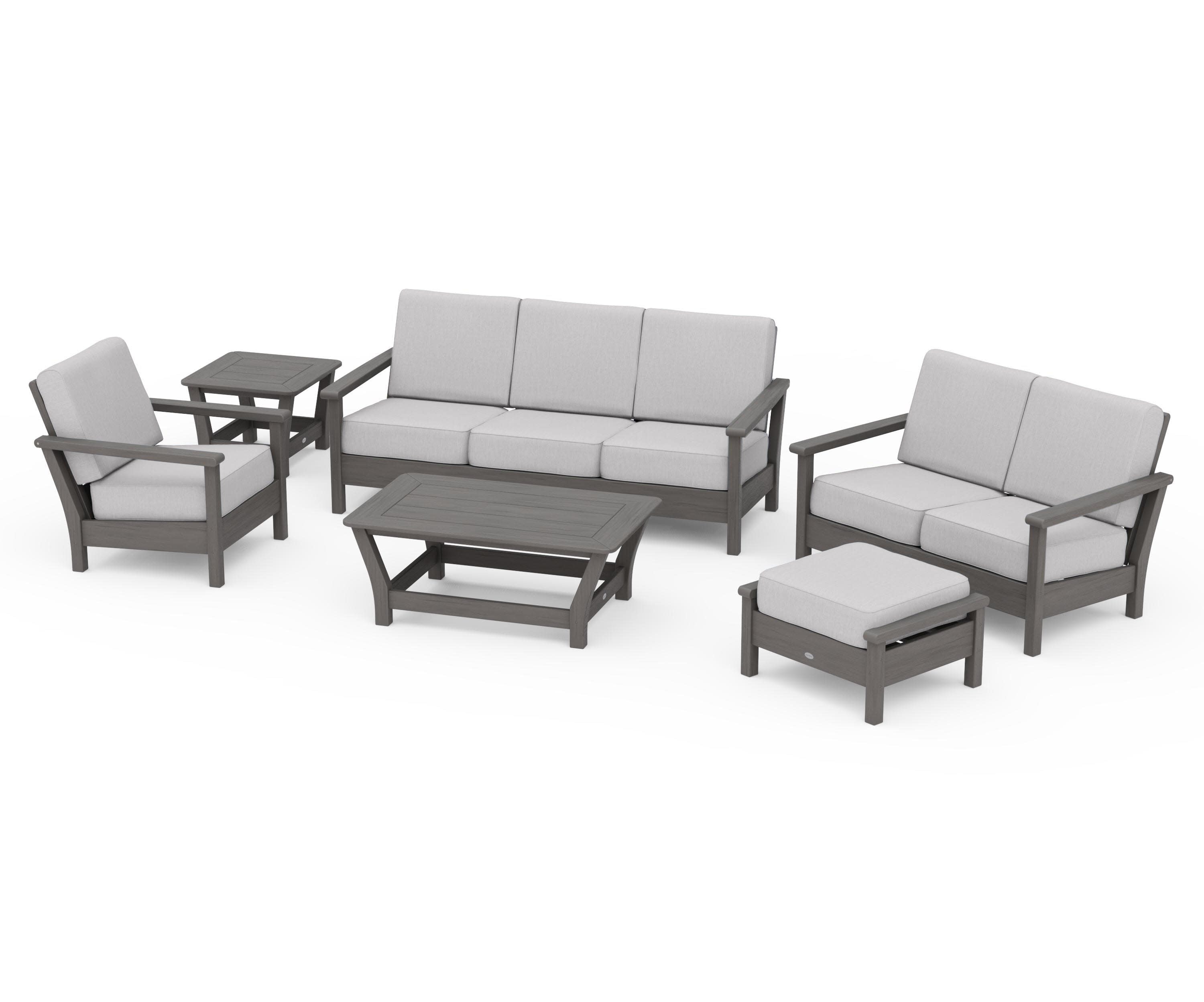 Harbour 6-Piece Outdoor Living Set in Driftwood / Granite