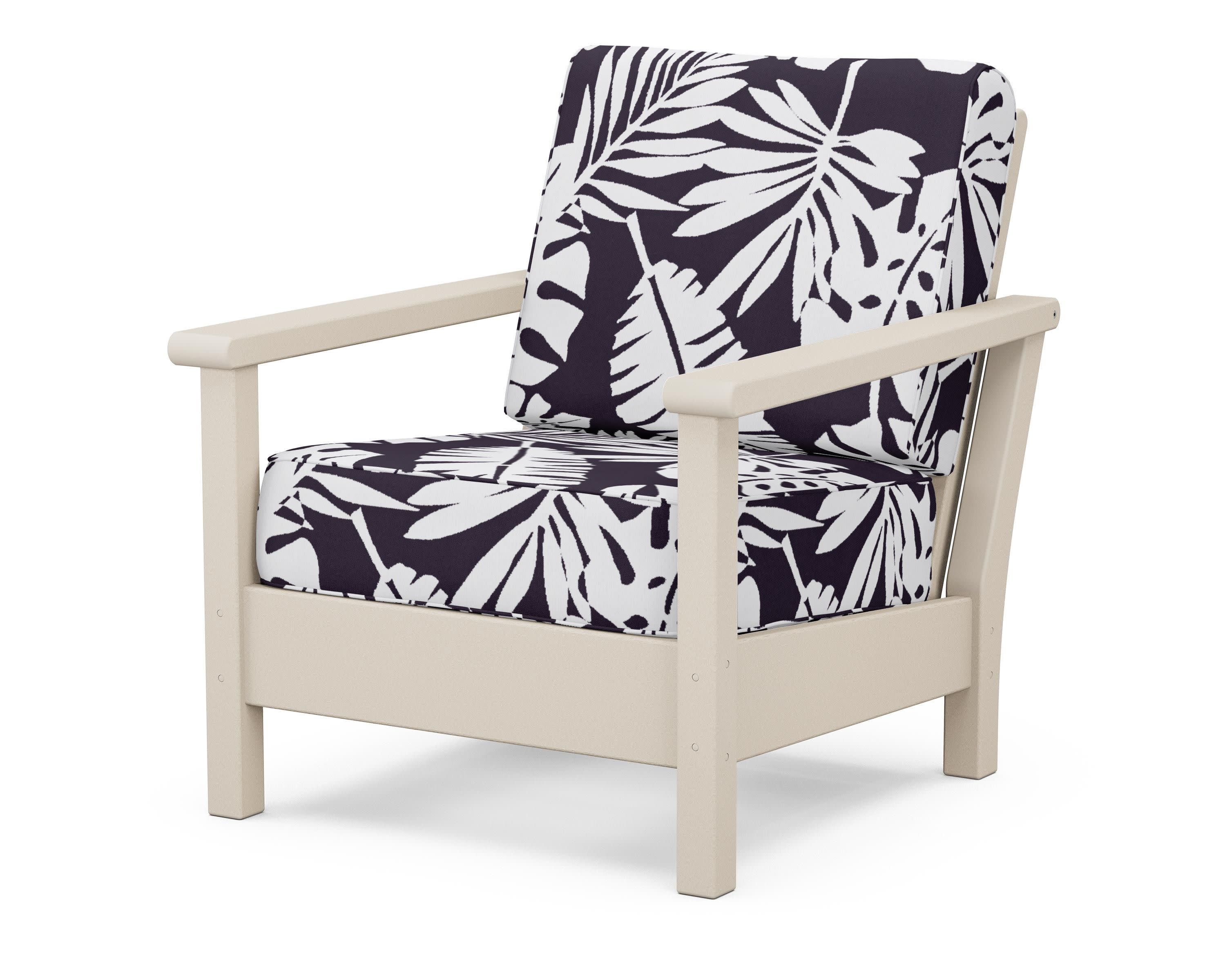 Harbour Deep Seating Chair in Sand / Leaf Navy