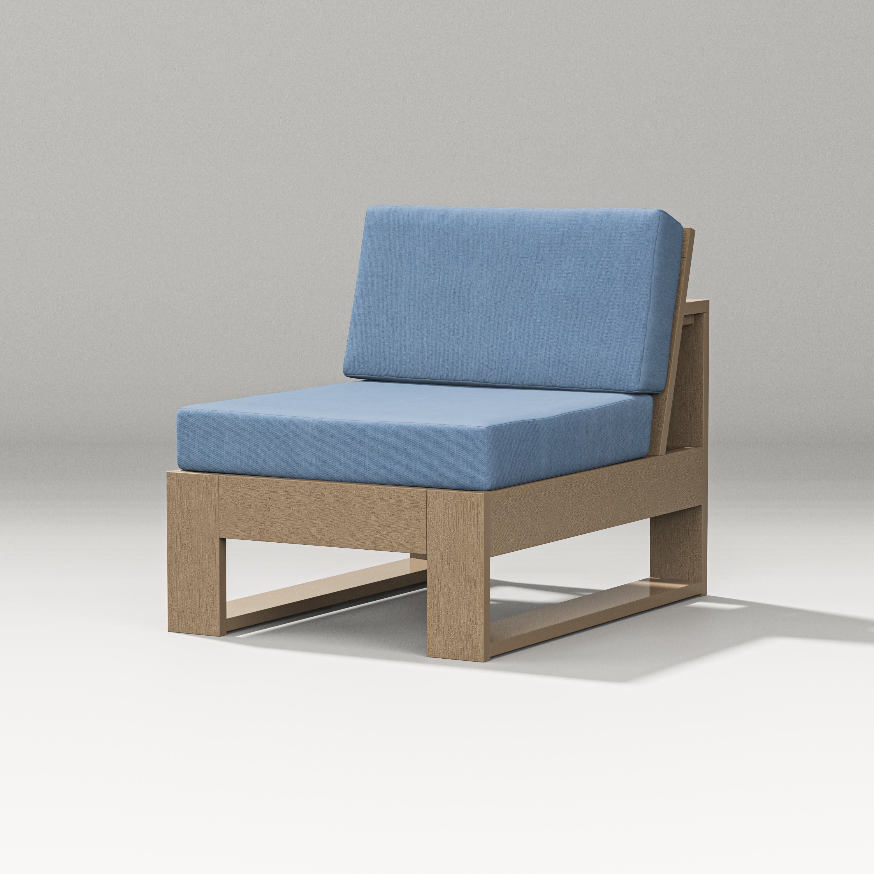 Latitude Modular Armless Chair in Vintage Sahara / Sky Blue