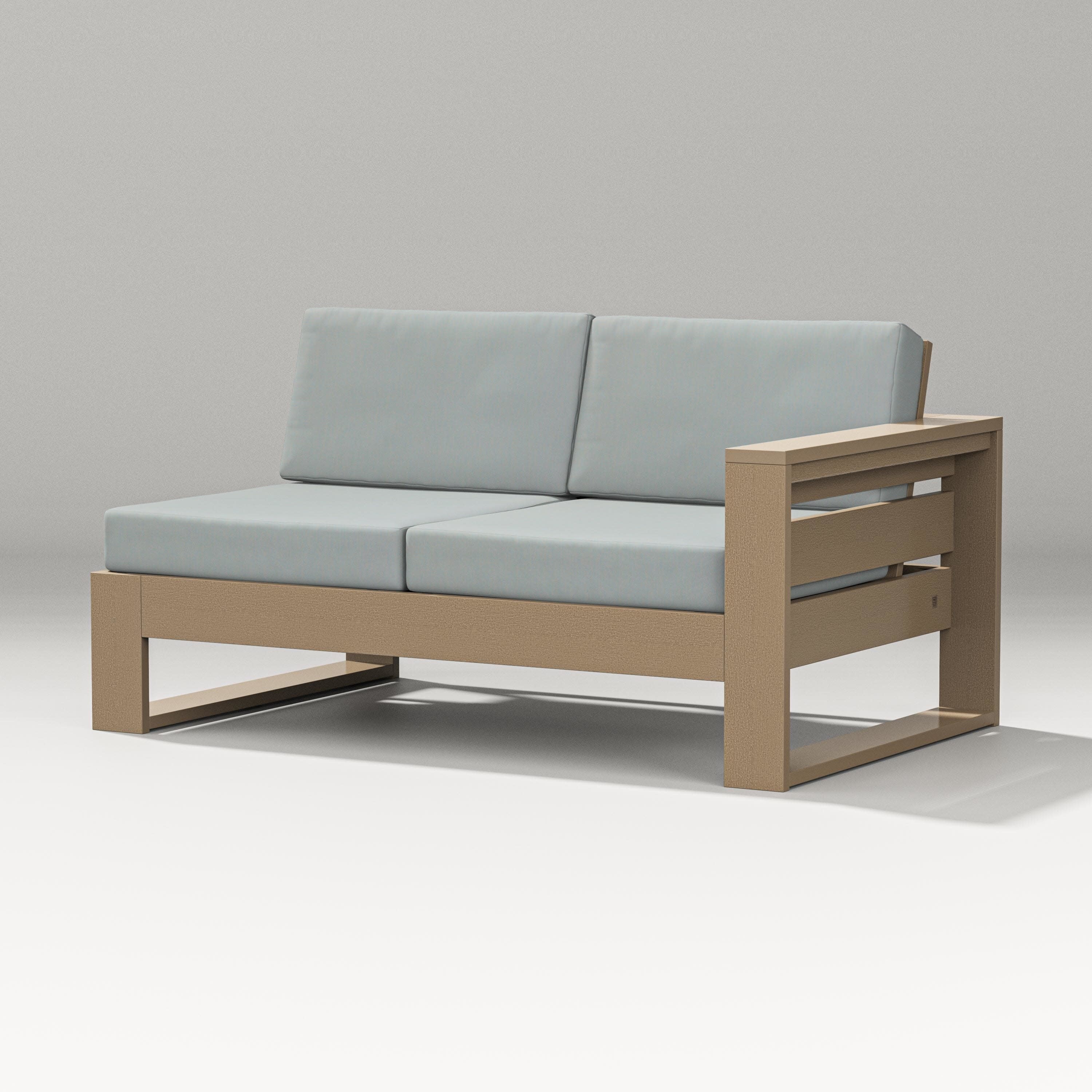 Latitude Modular Right Arm Loveseat in Vintage Sahara / Spa