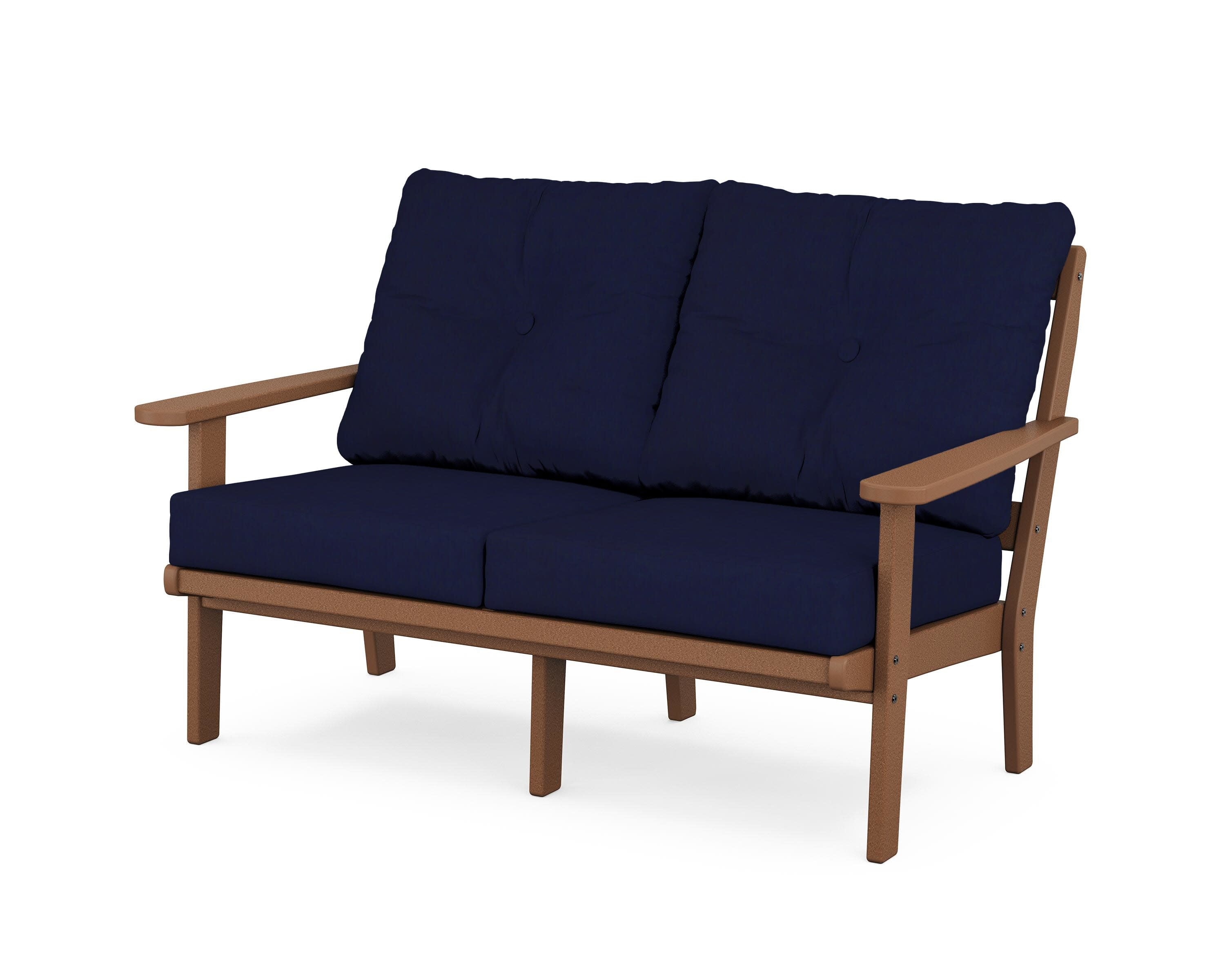Mission Deep SeatingLoveseat in Teak / Navy