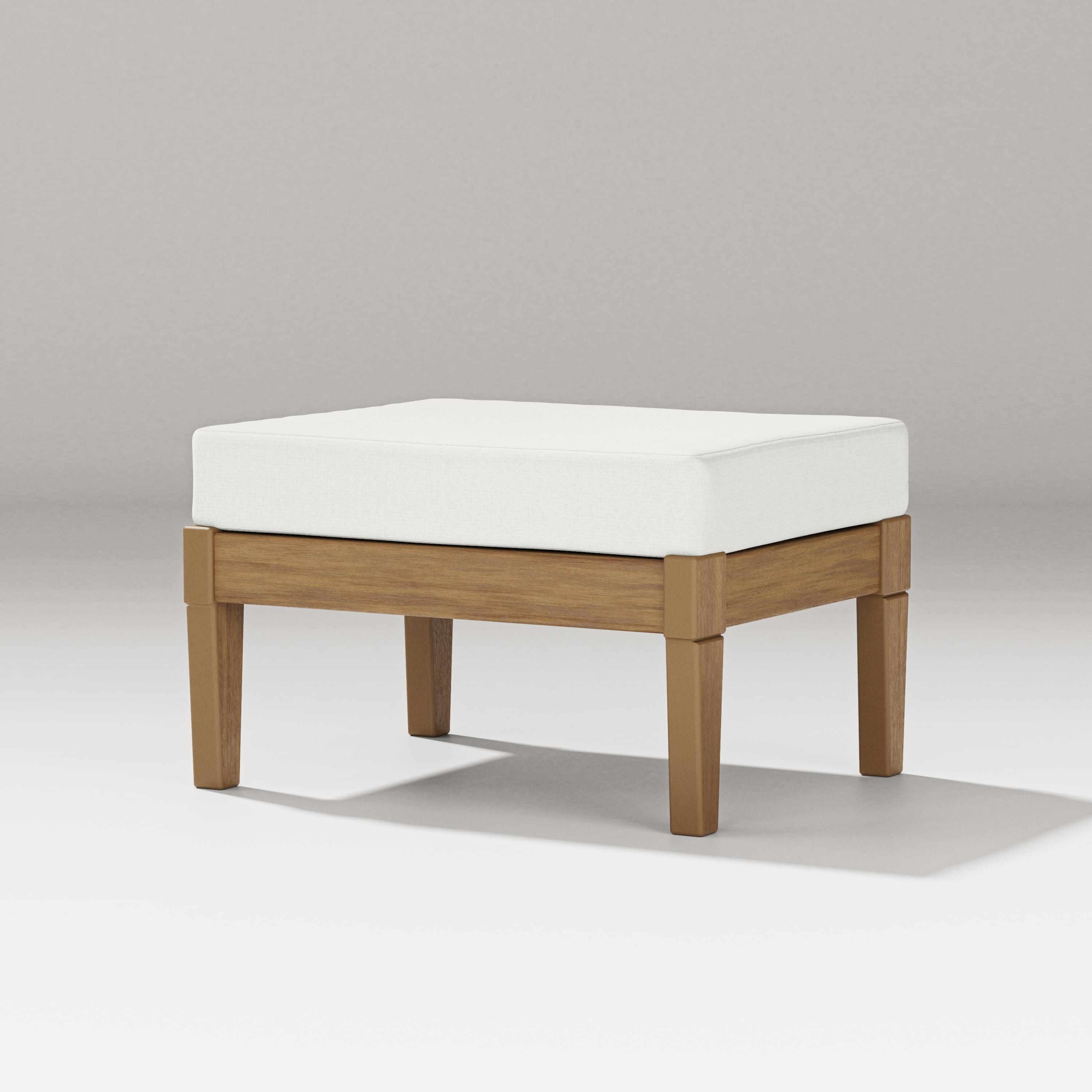 Estate Lounge Ottoman in Natural / Natural Linen