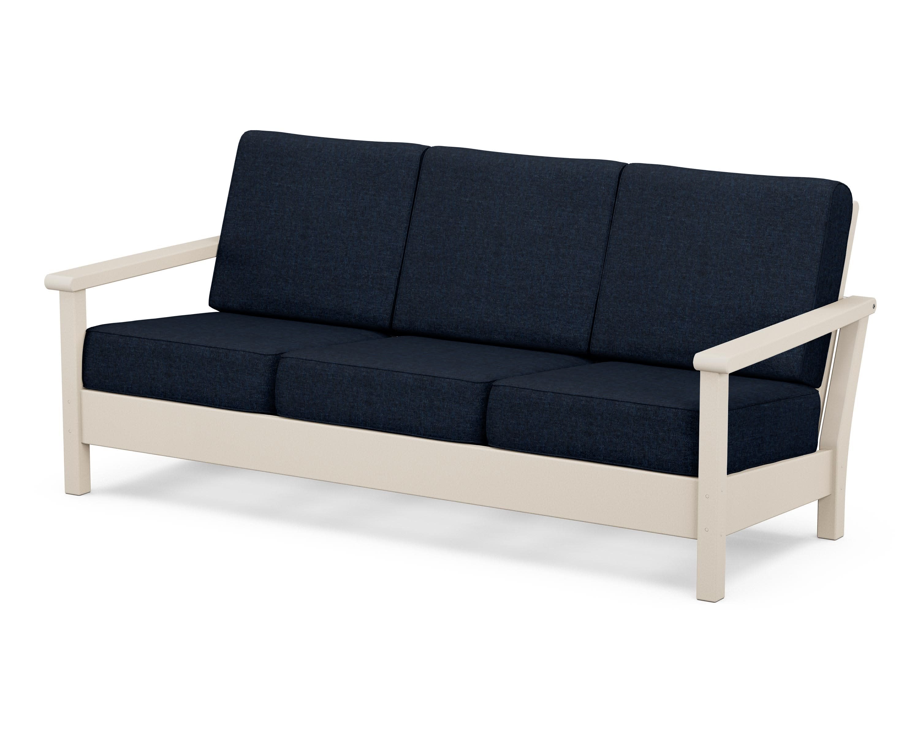 Harbour Deep Seating Sofa in Sand / Marine Indigo